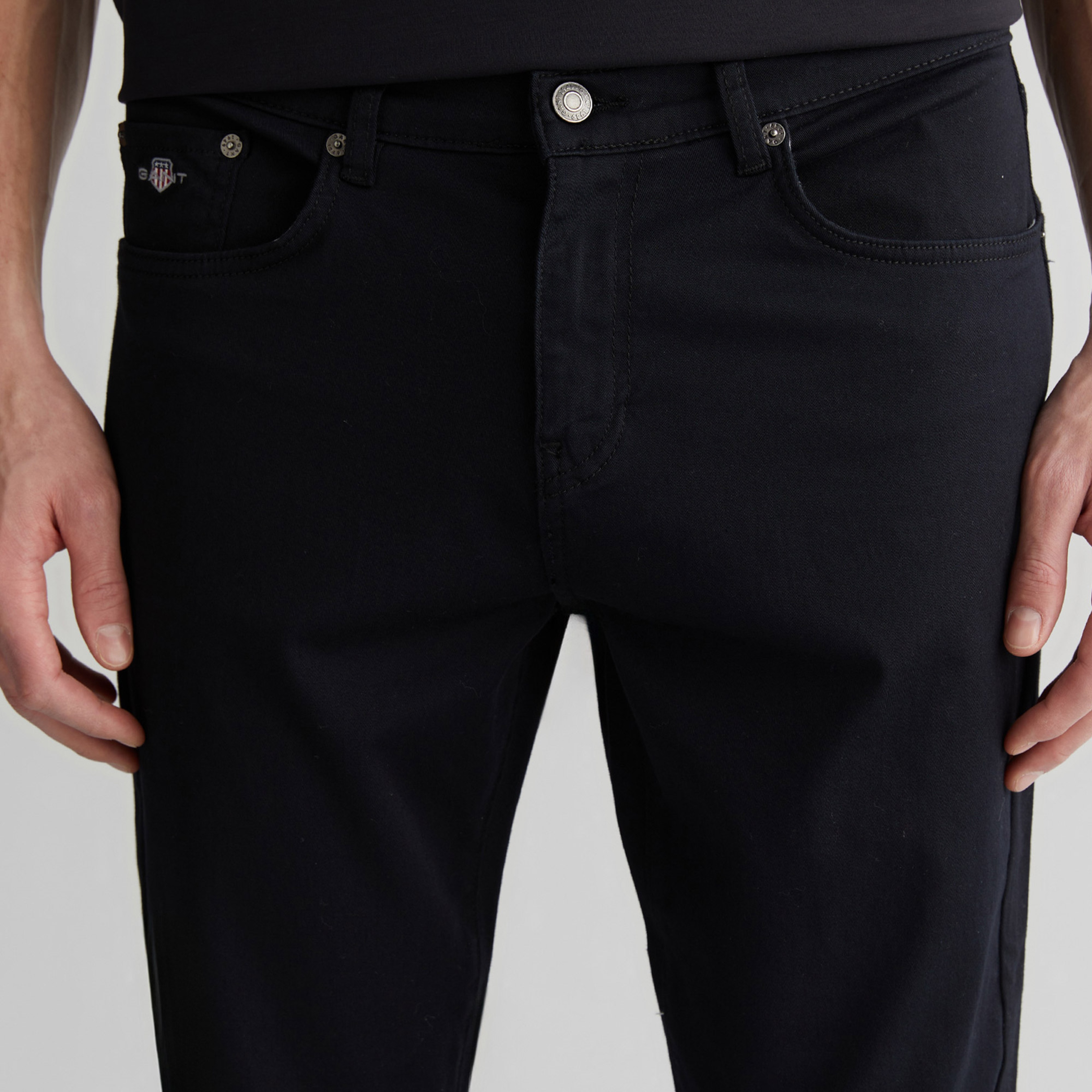 GANT Erkek Siyah Slim Fit Pantolon