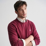 GANT Erkek Bordo Regular Fit Bisiklet Yaka Kazak