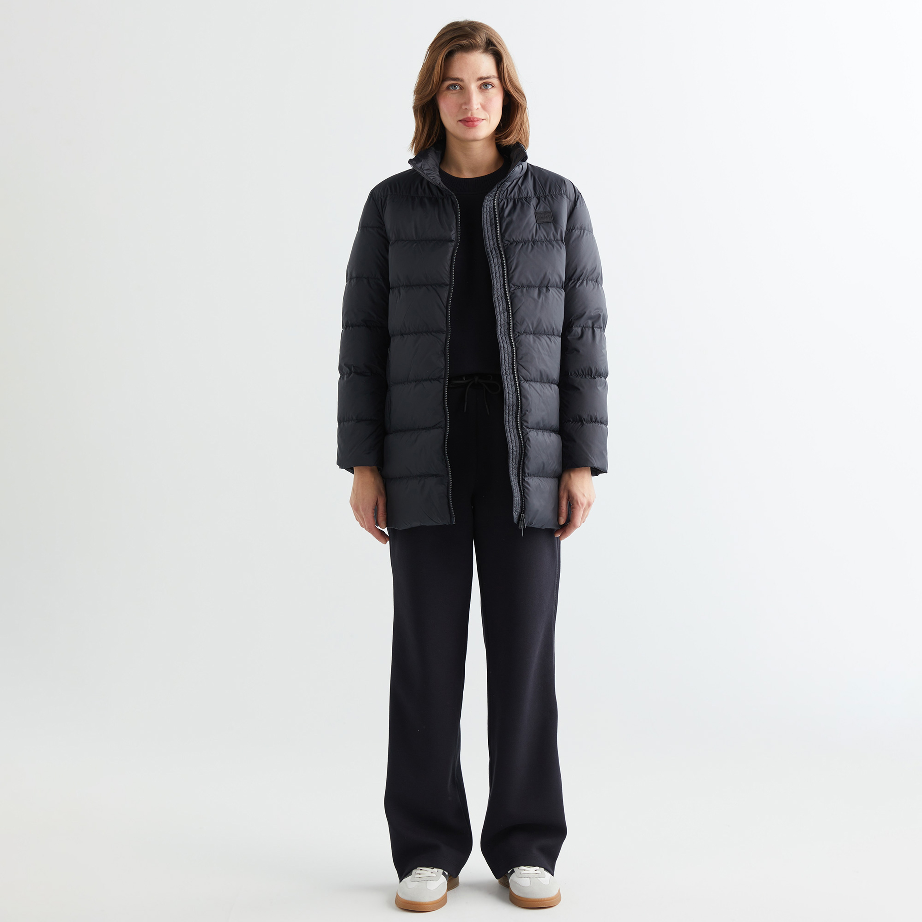 GANT Kadın Siyah Dik Yaka Kaz Tüyü Mont