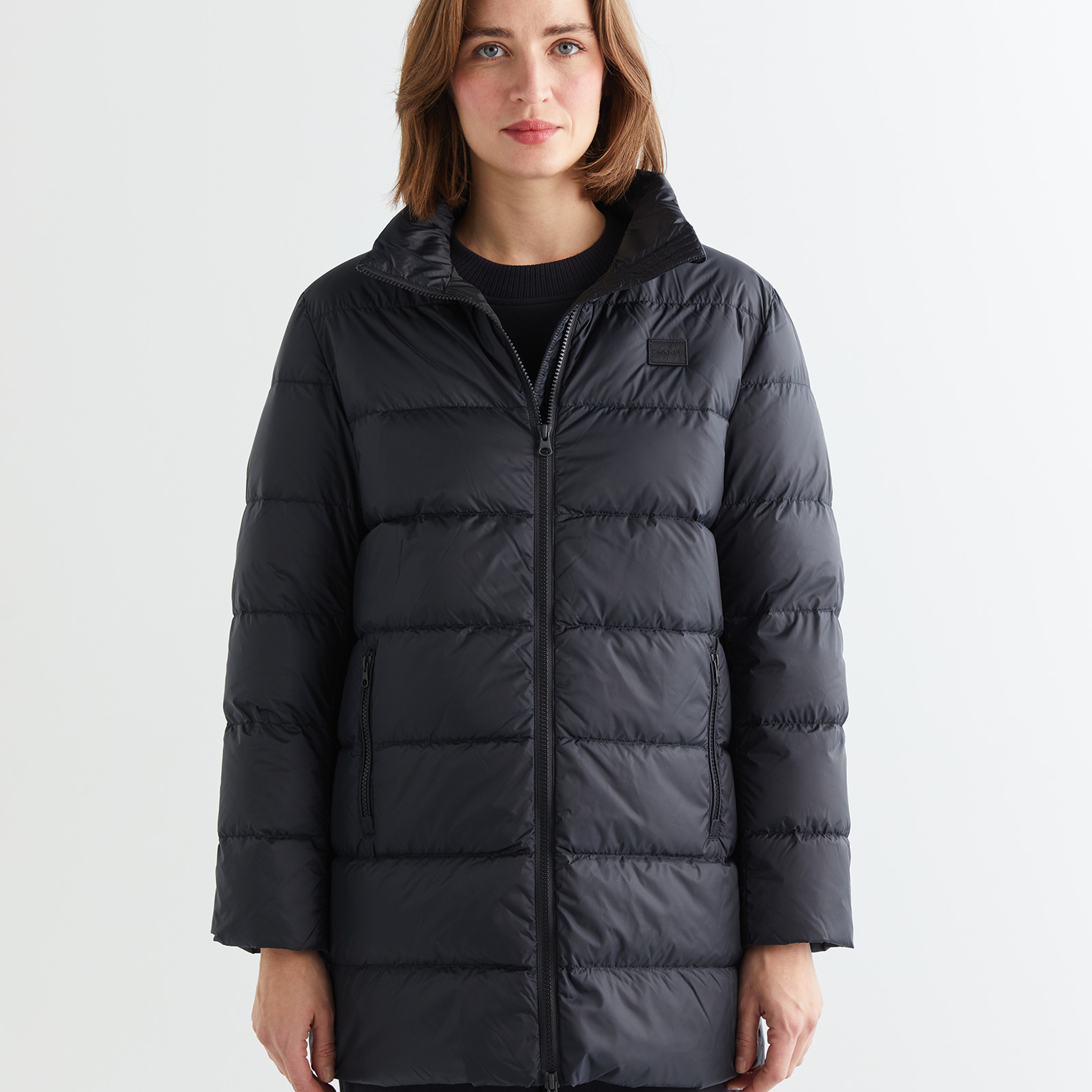 GANT Kadın Siyah Dik Yaka Kaz Tüyü Mont