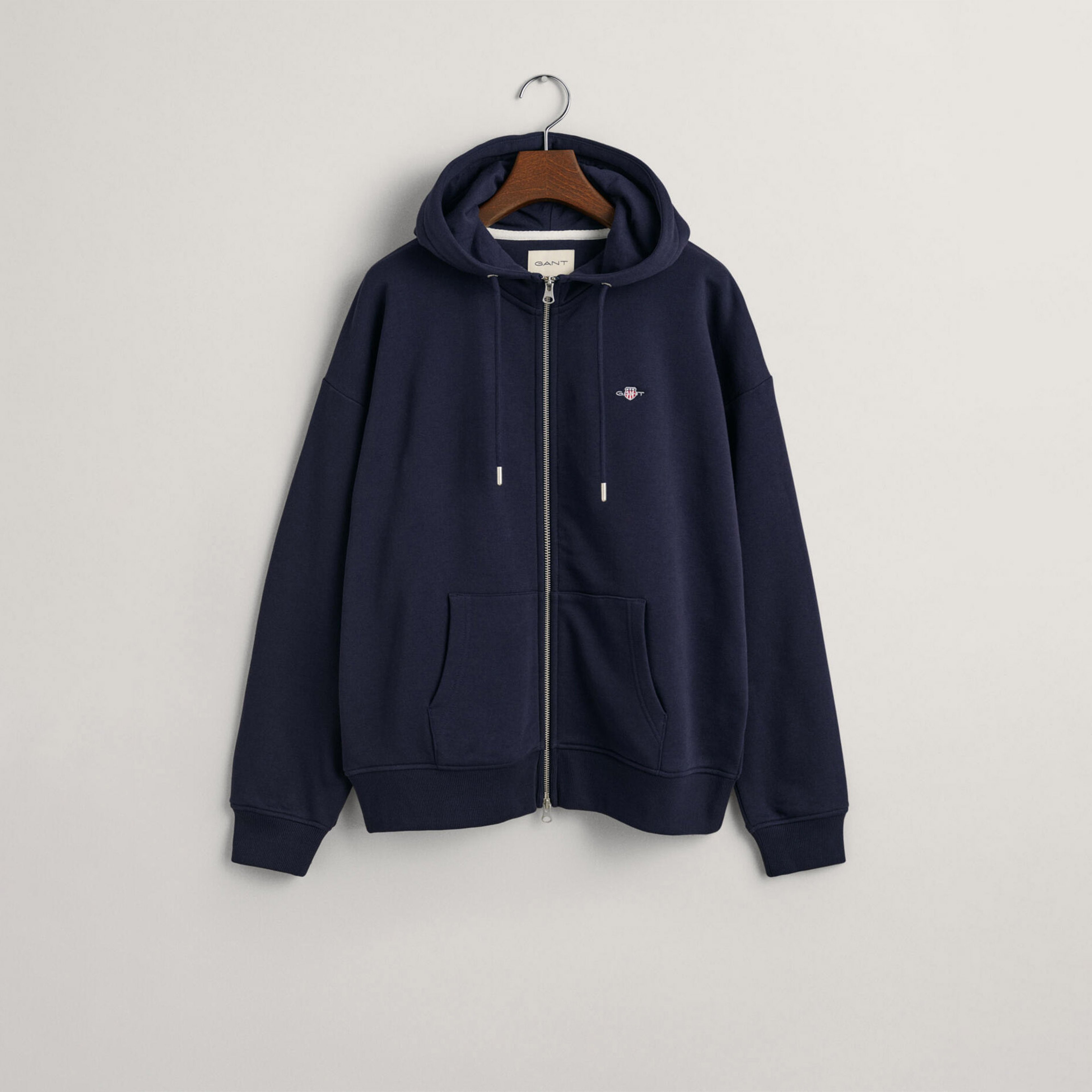 GANT Kadın Lacivert Relaxed Fit Kapüşonlu Sweatshirt