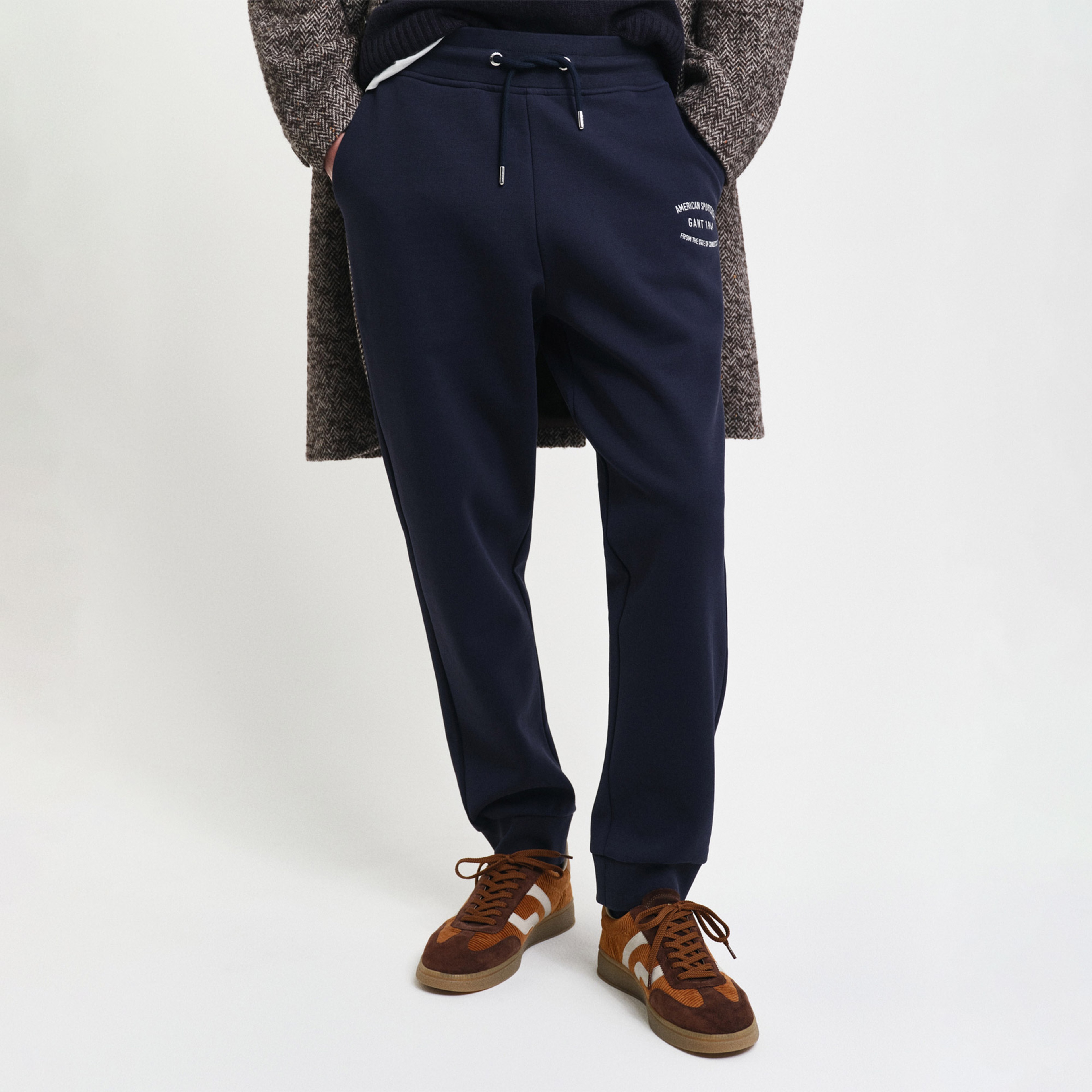 GANT Erkek Lacivert Regular Fit Logolu Eşofman Altı