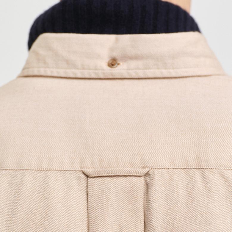 GANT Erkek Bej Regular Fit Düğmeli Yaka Gömlek