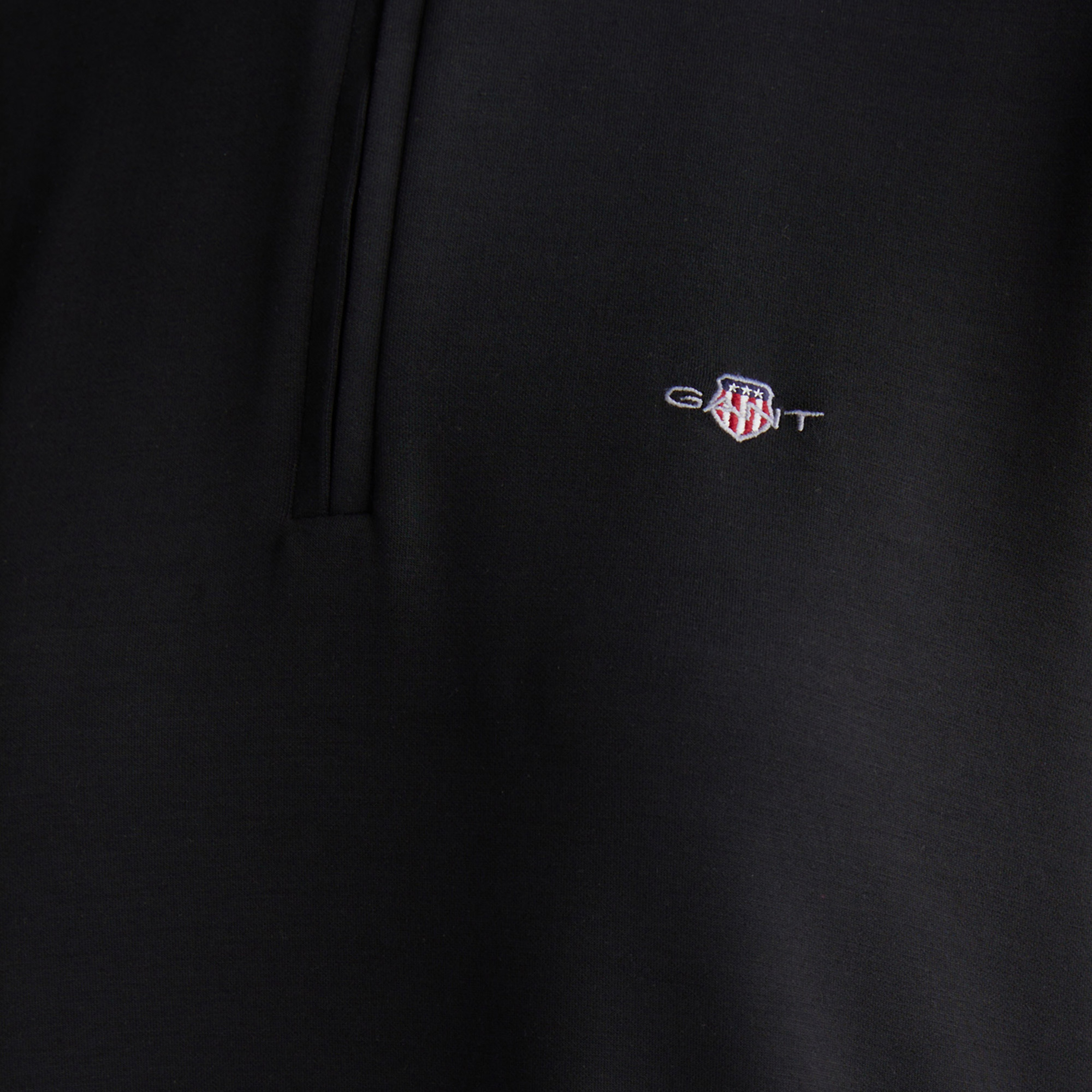GANT Kadın Siyah Regular Fit Yarım Fermuarlı Elbise