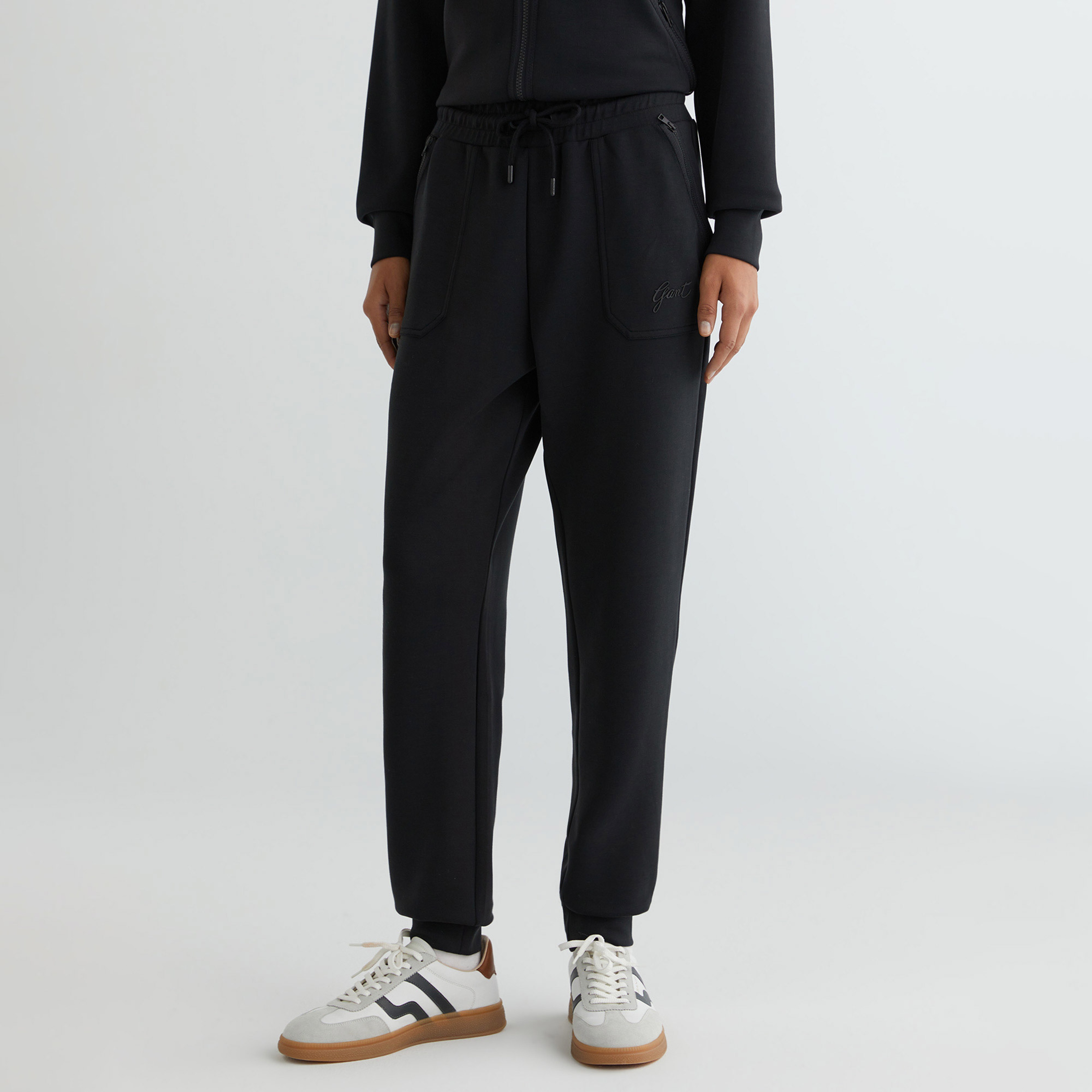 GANT Kadın Siyah Regular Fit Logolu Eşofman Altı