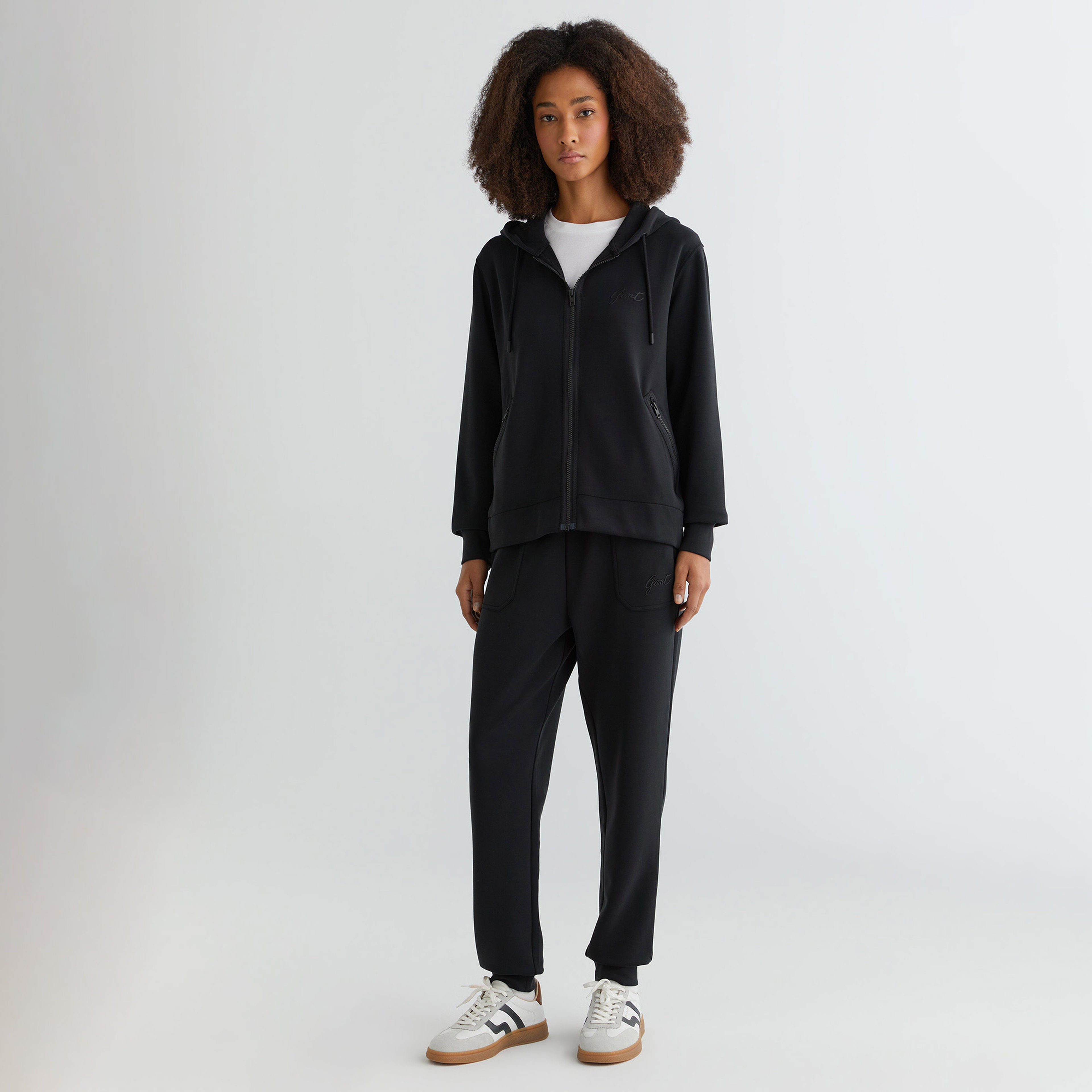 GANT Kadın Siyah Regular Fit Logolu Eşofman Altı