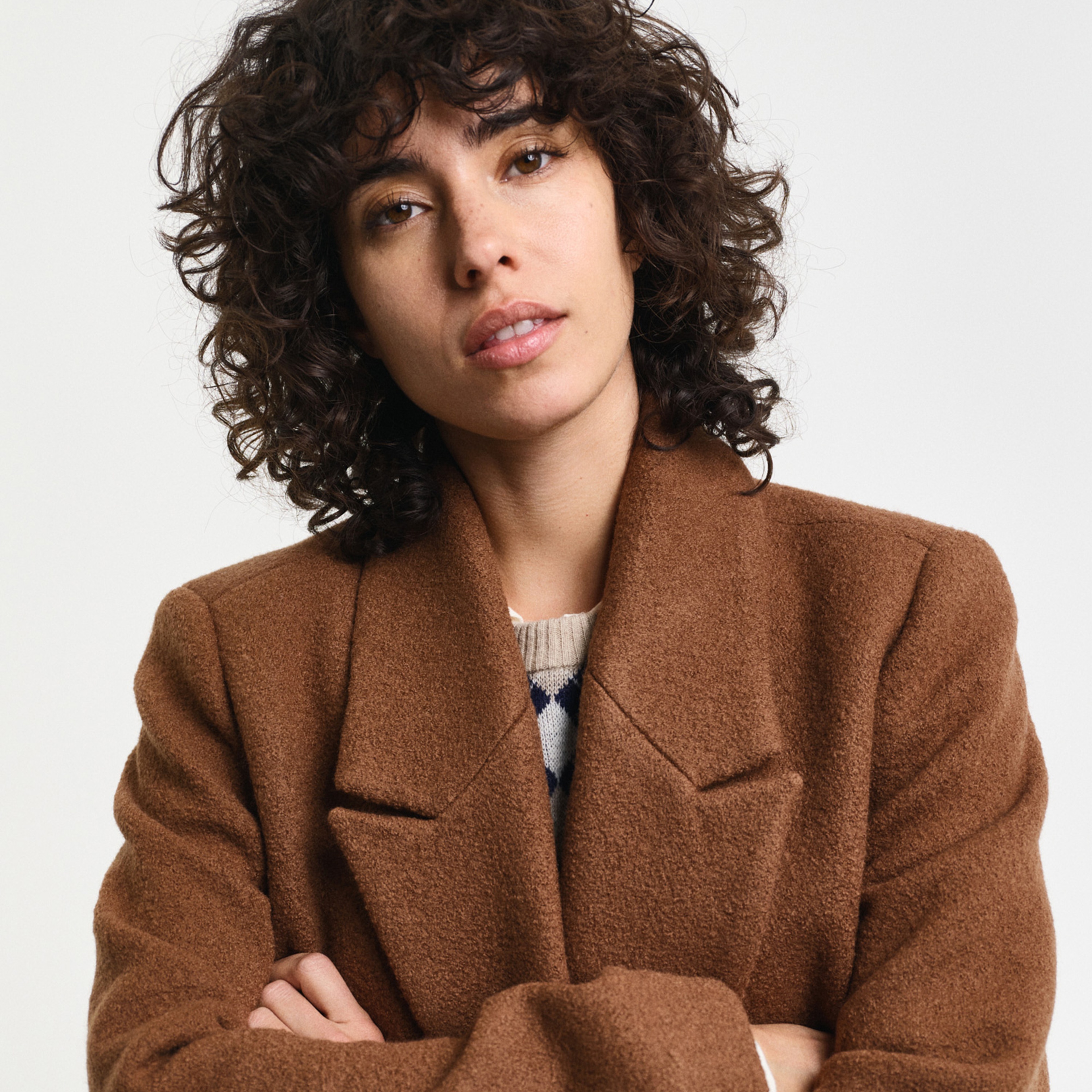 GANT Kadın Kahverengi Klasik Yaka Palto