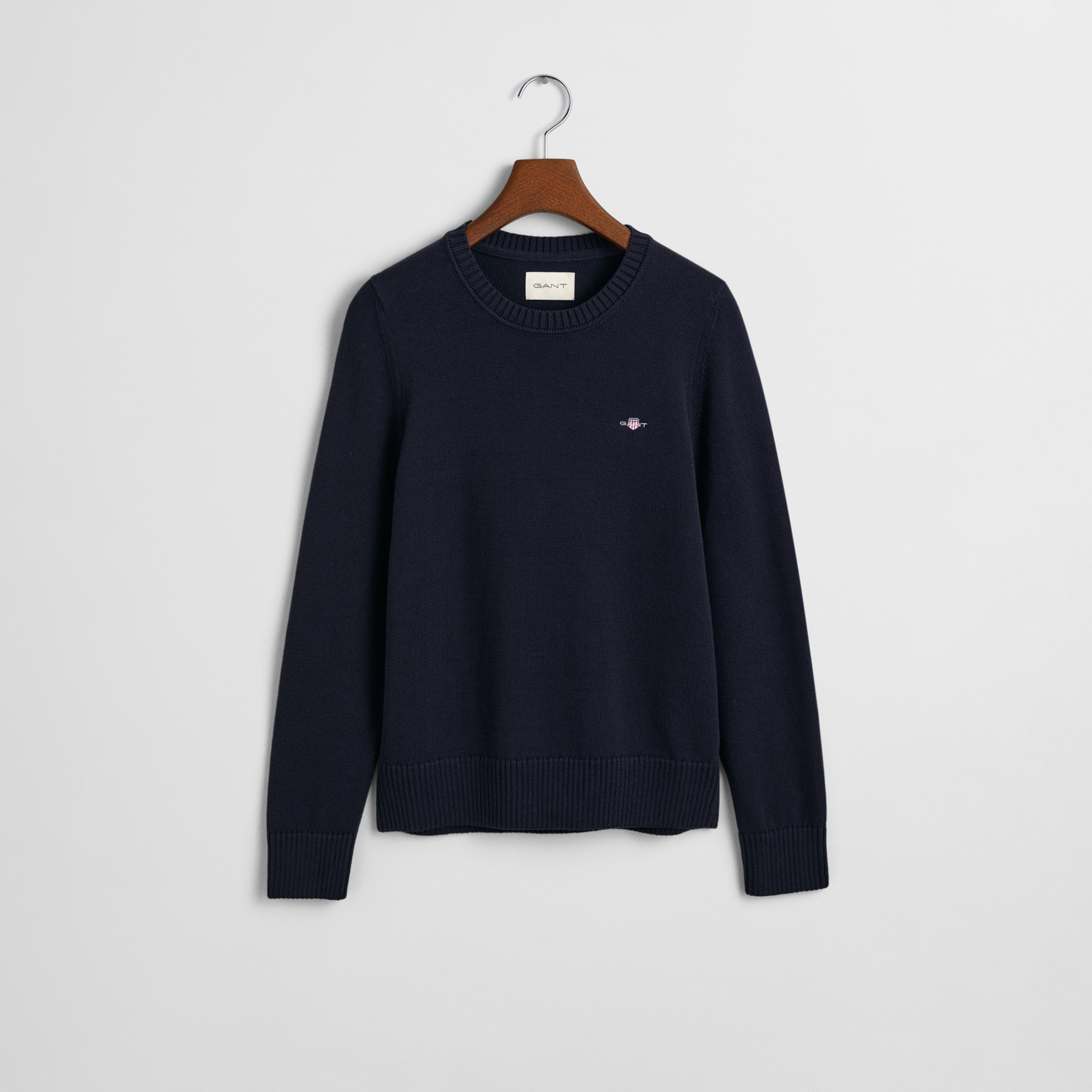 GANT Kadın Lacivert Regular Fit Bisiklet Yaka Kazak