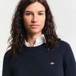 GANT Kadın Lacivert Regular Fit Bisiklet Yaka Kazak