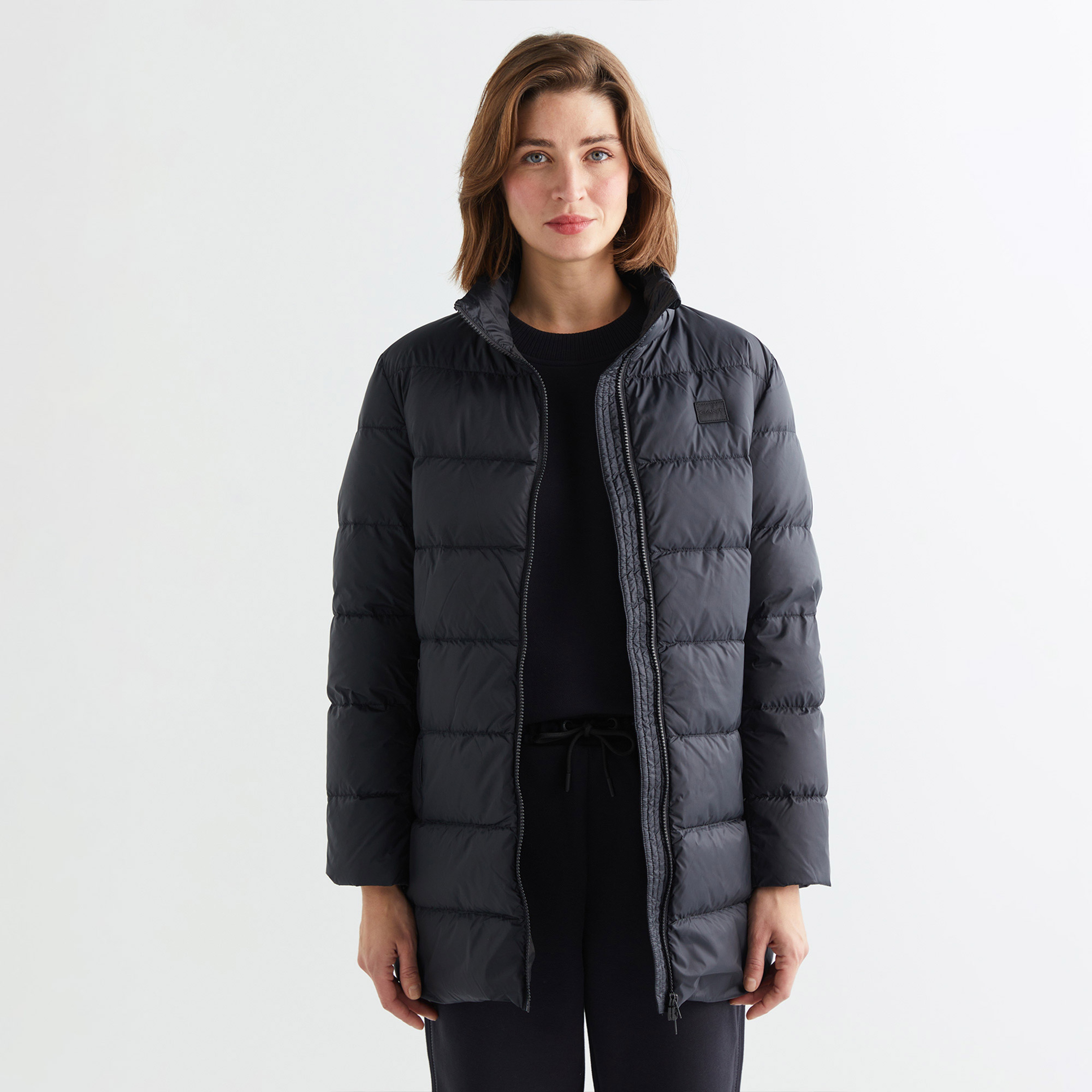 GANT Kadın Siyah Dik Yaka Kaz Tüyü Mont