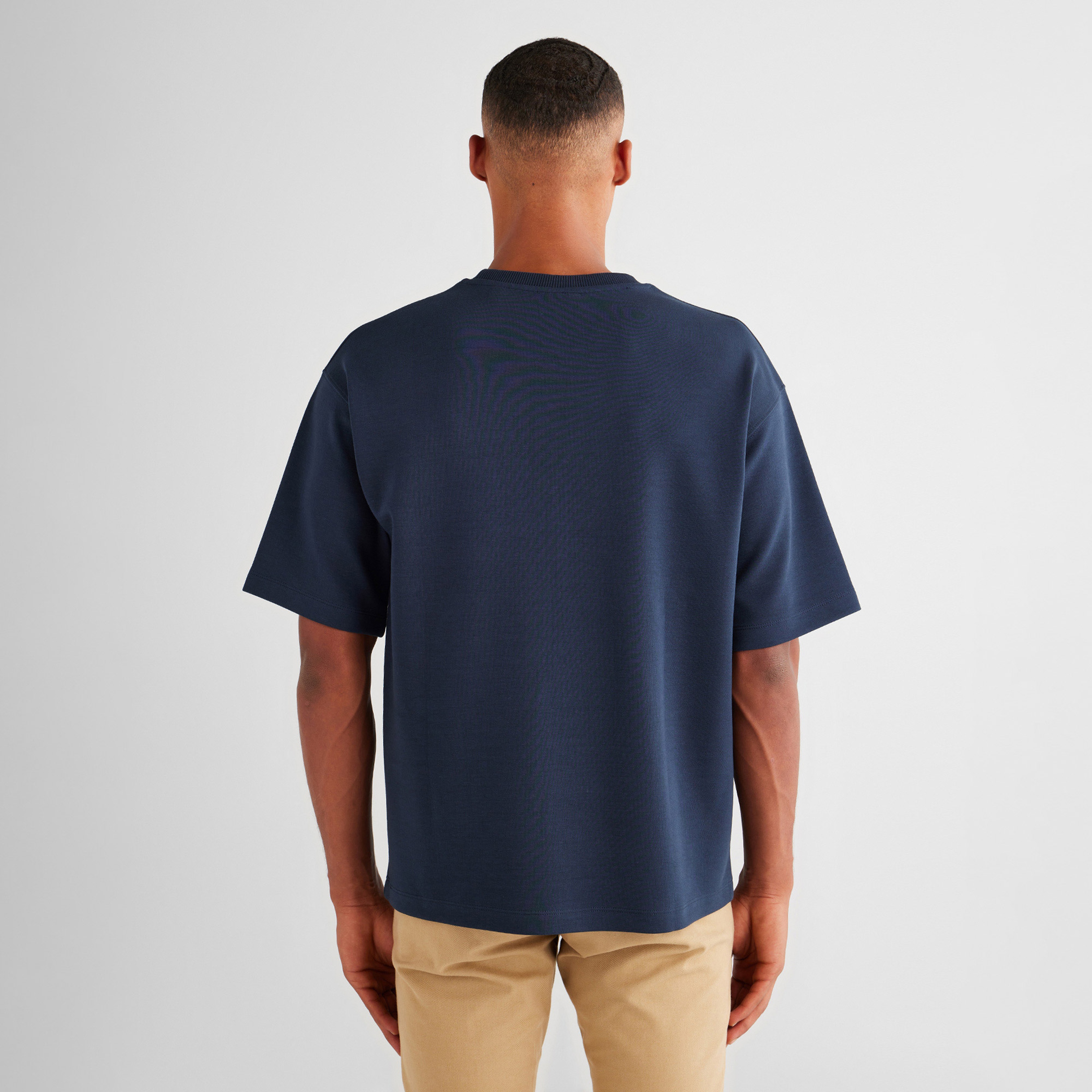 GANT Erkek Lacivert Regular Fit Bisiklet Yaka Logolu T-Shirt