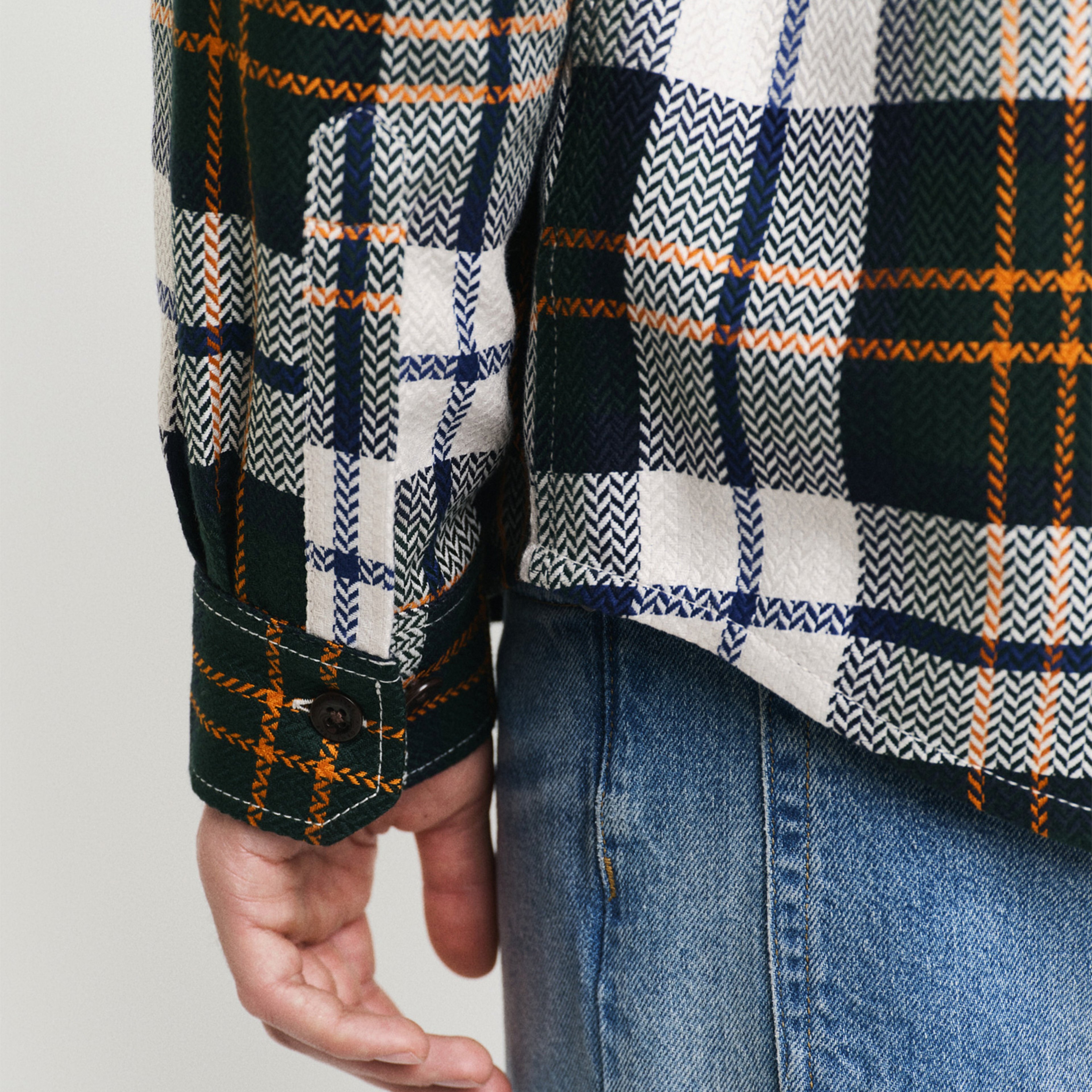 GANT Erkek Yeşil Regular Fit Kareli Gömlek