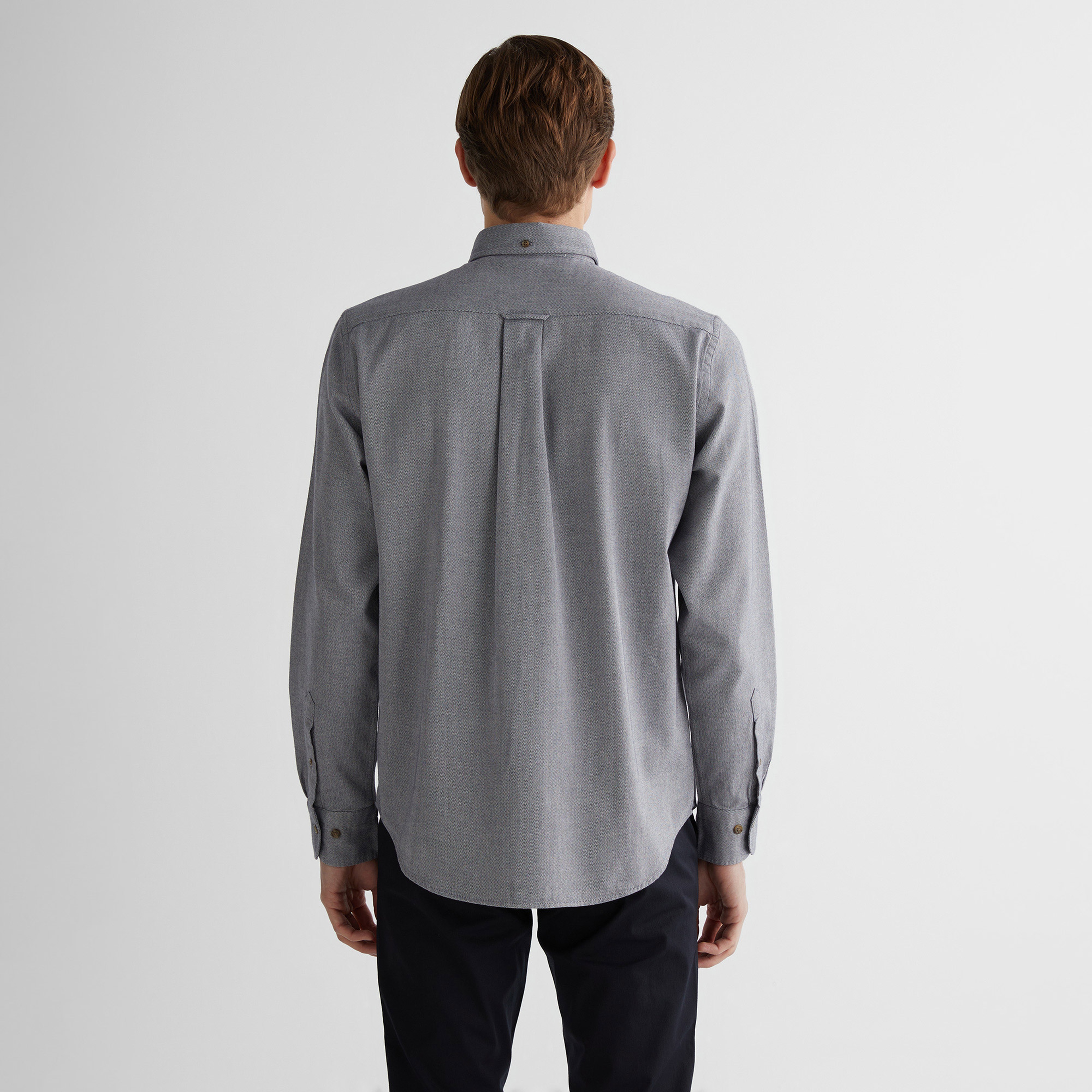 GANT Erkek Lacivert Regular Fit Düğmeli Yaka Gömlek