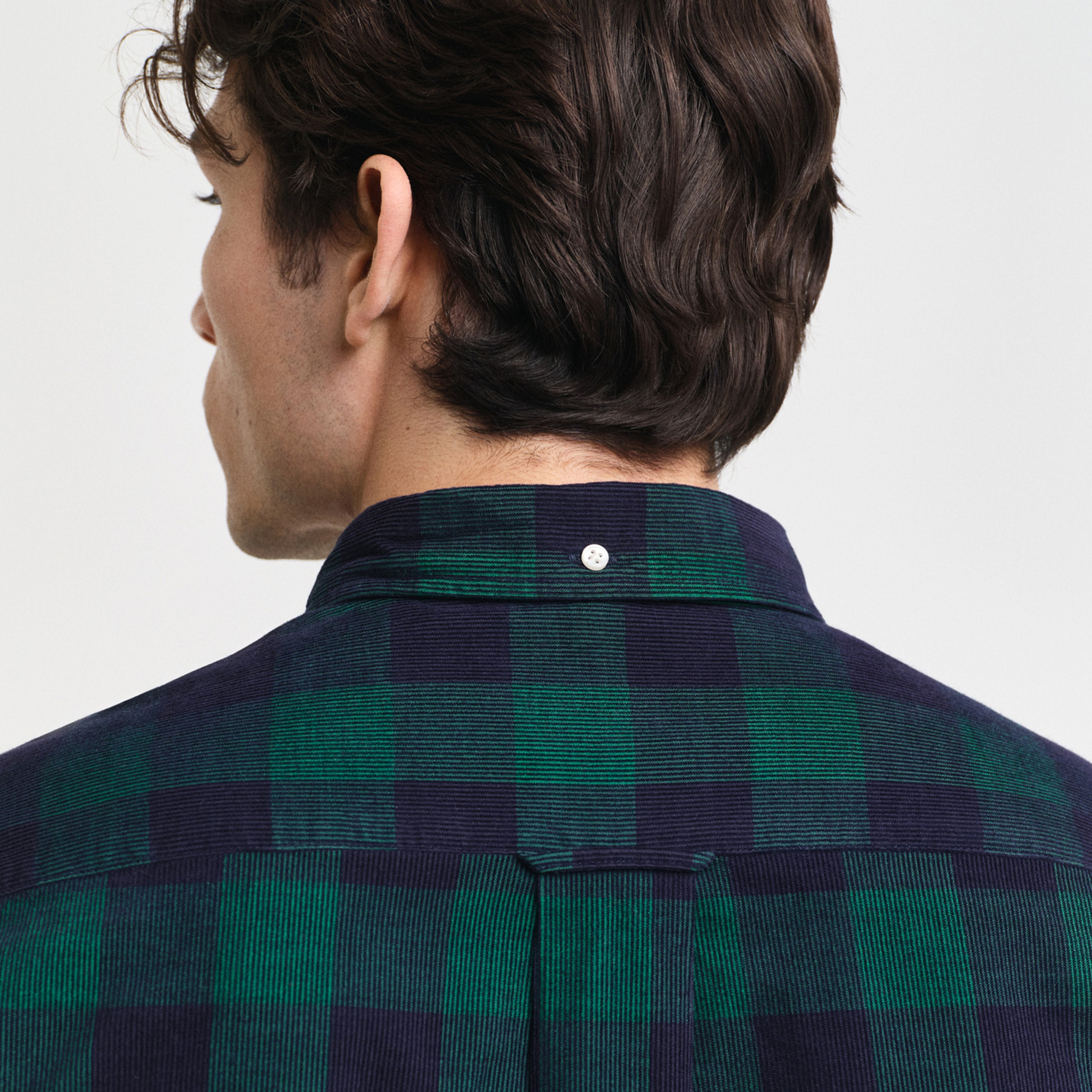 GANT Erkek Yeşil Regular Fit Düğmeli Yaka Kareli Gömlek