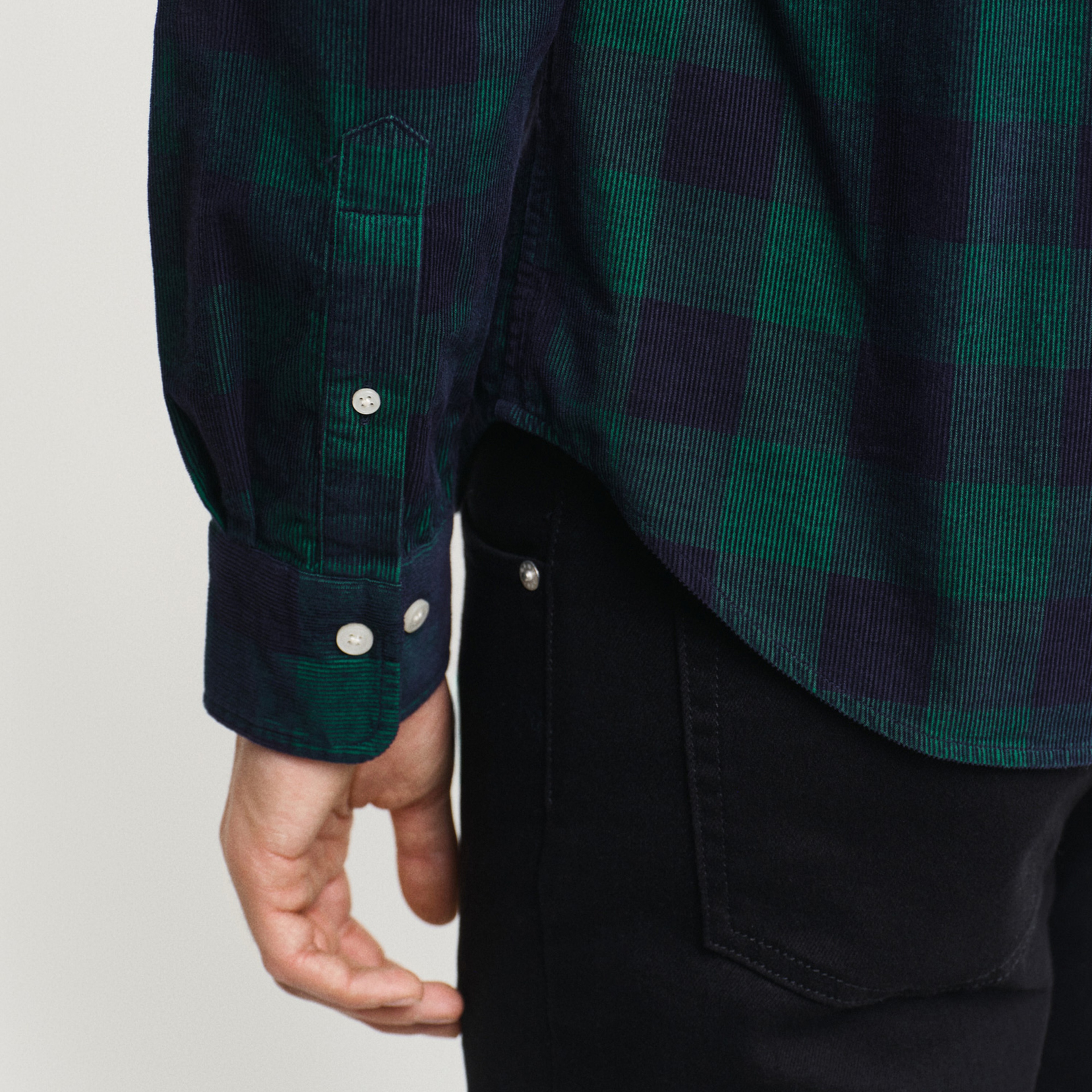 GANT Erkek Yeşil Regular Fit Düğmeli Yaka Kareli Gömlek
