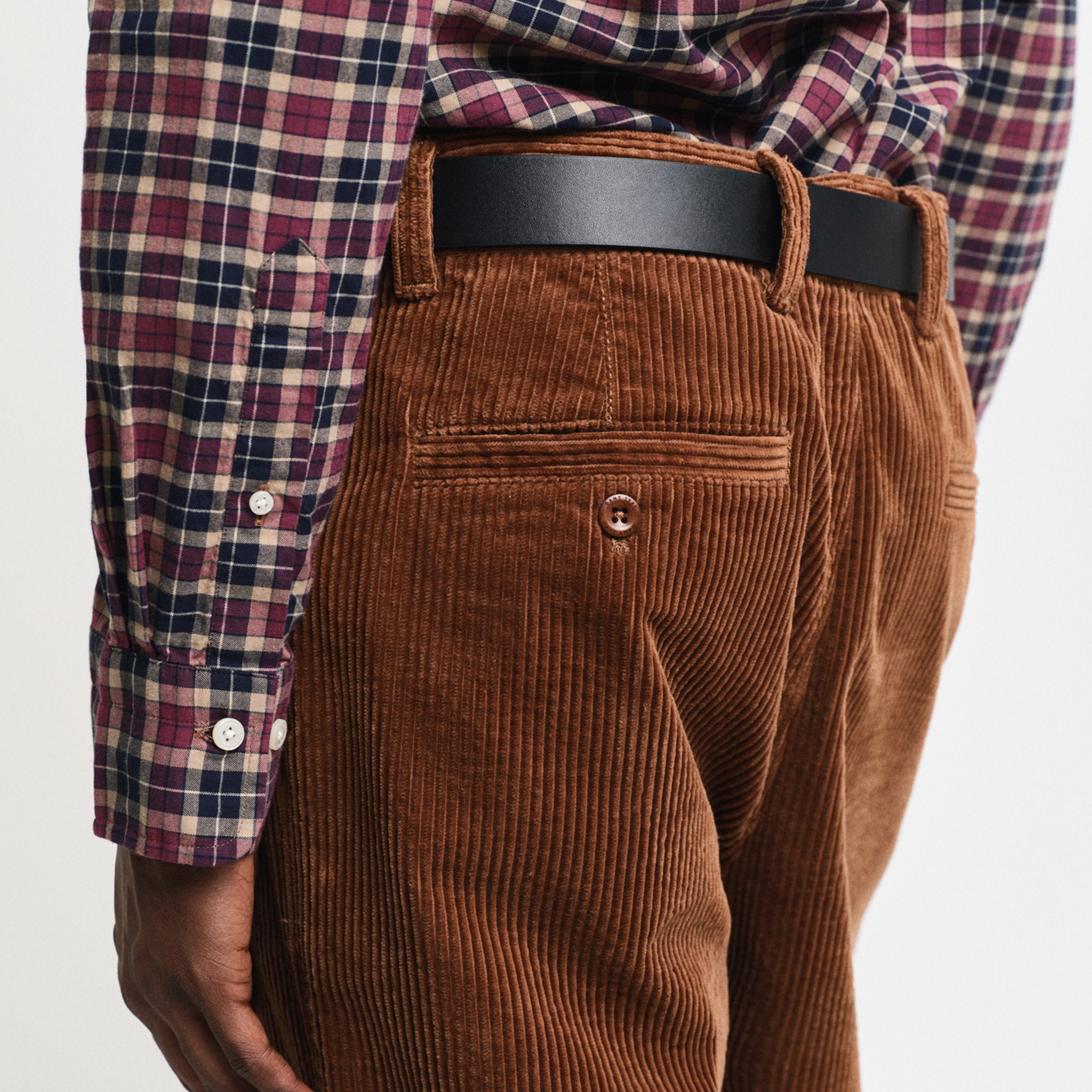 GANT Erkek Bordo Regular Fit Düğmeli Yaka Logolu Gömlek