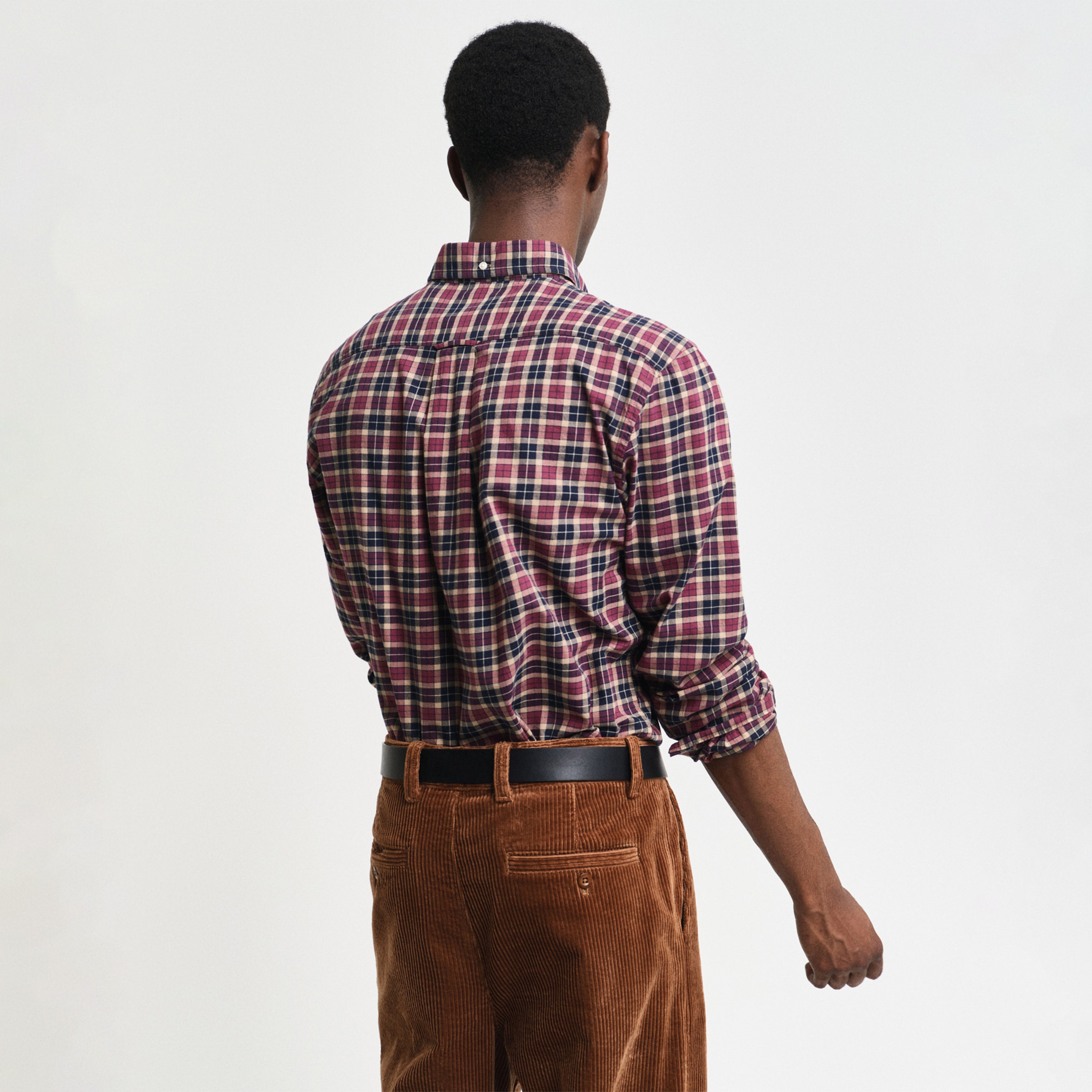 GANT Erkek Bordo Regular Fit Düğmeli Yaka Logolu Gömlek