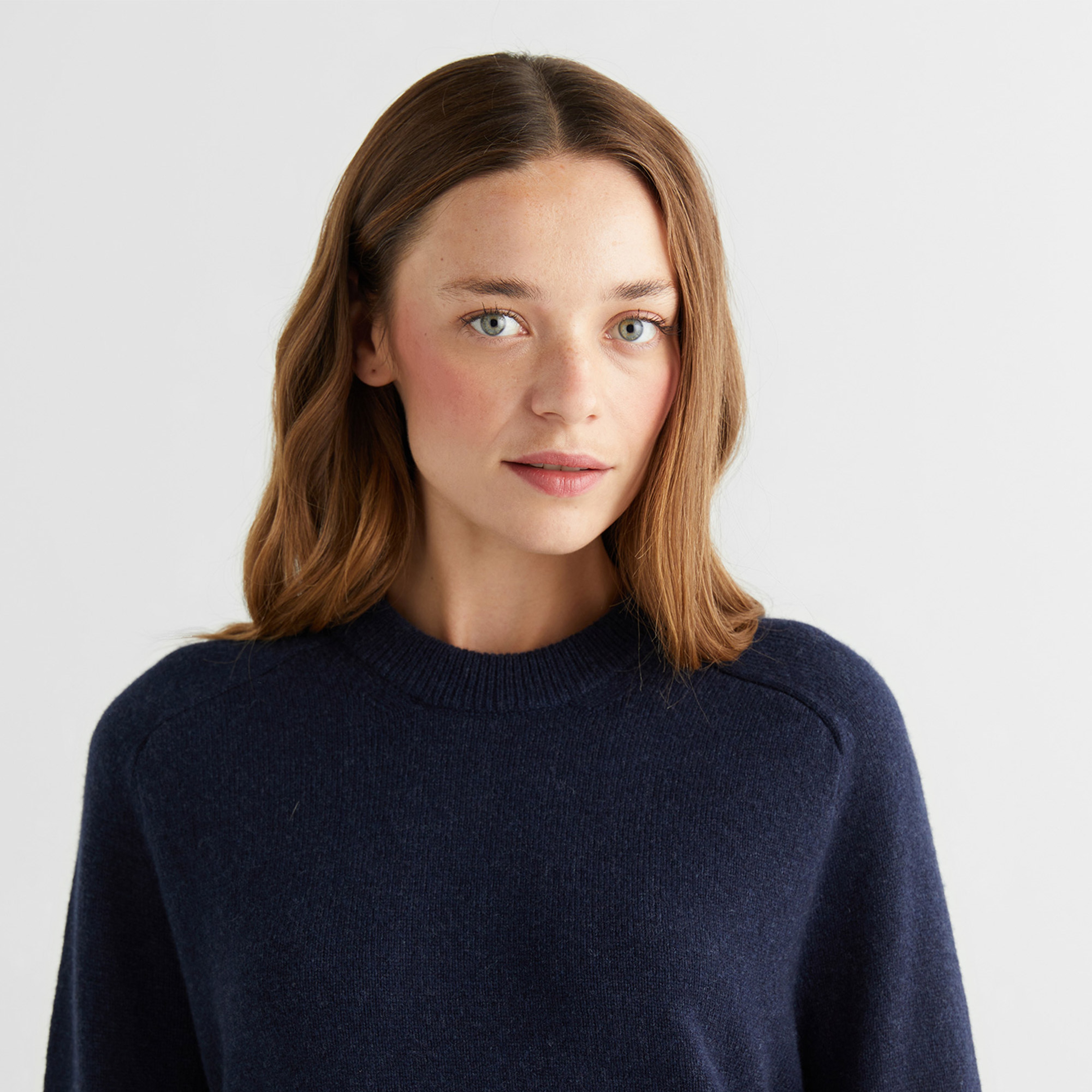 GANT Kadın Lacivert Relaxed Fit Bisiklet Yaka Kazak