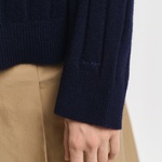 GANT Kadın Lacivert Relaxed Fit Dik Yaka Kazak