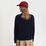 GANT Kadın Lacivert Relaxed Fit Dik Yaka Kazak