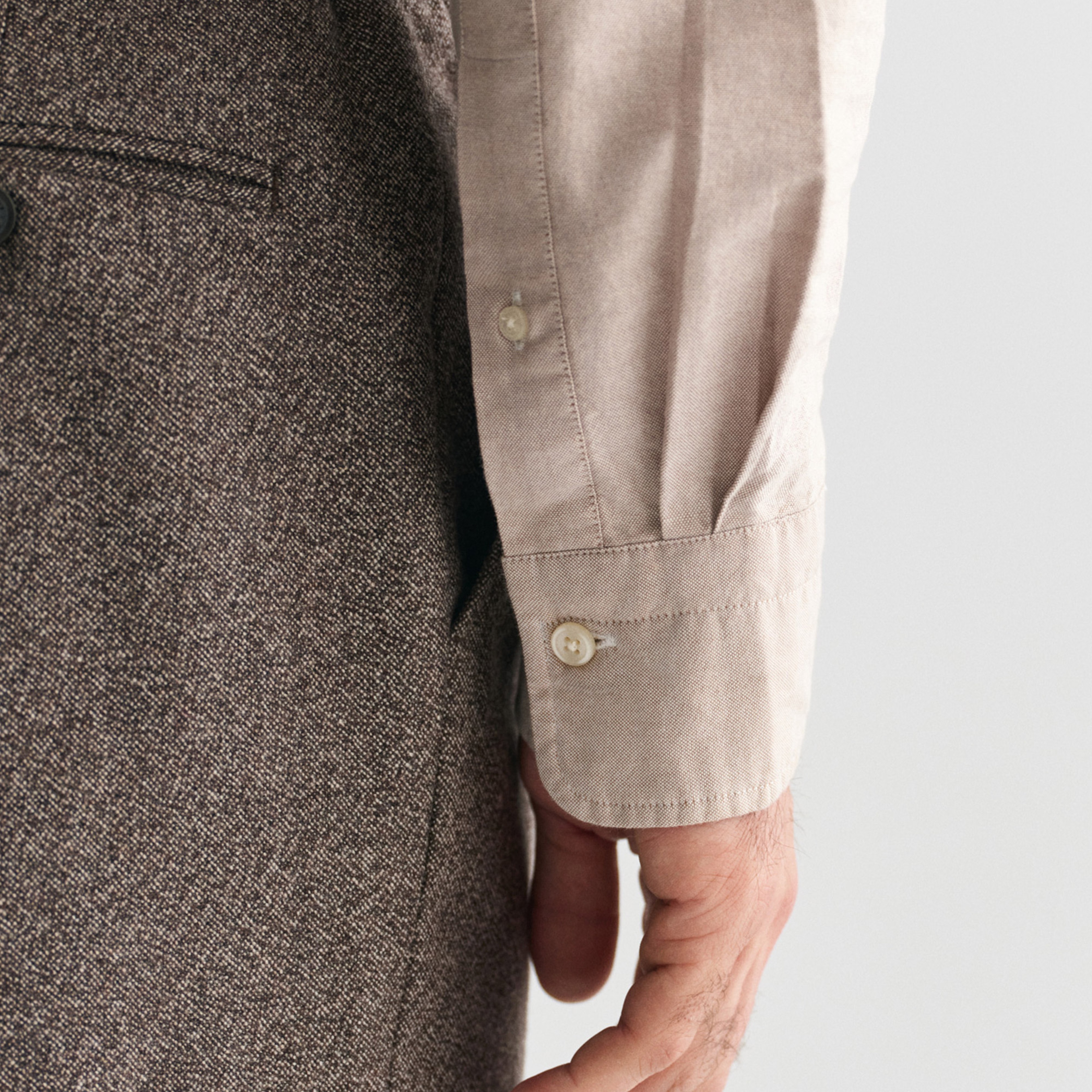 GANT Erkek Kahverengi Regular Fit Düğmeli Yaka Oxford Gömlek