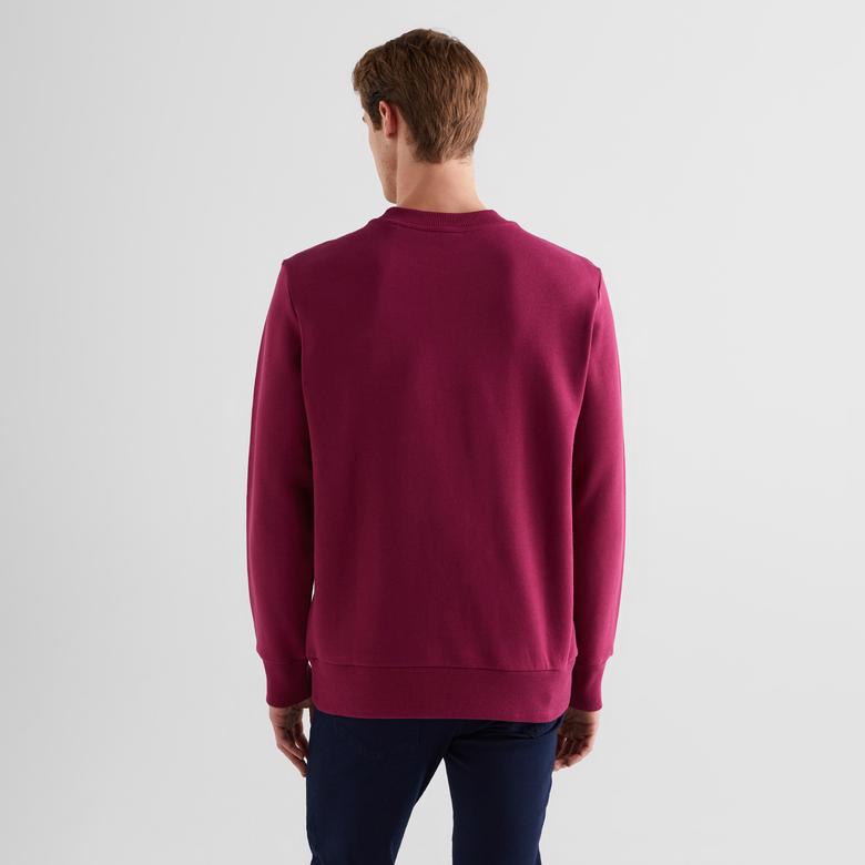 GANT Erkek Bordo Regular Fit Bisiklet Yaka Logolu Sweatshirt