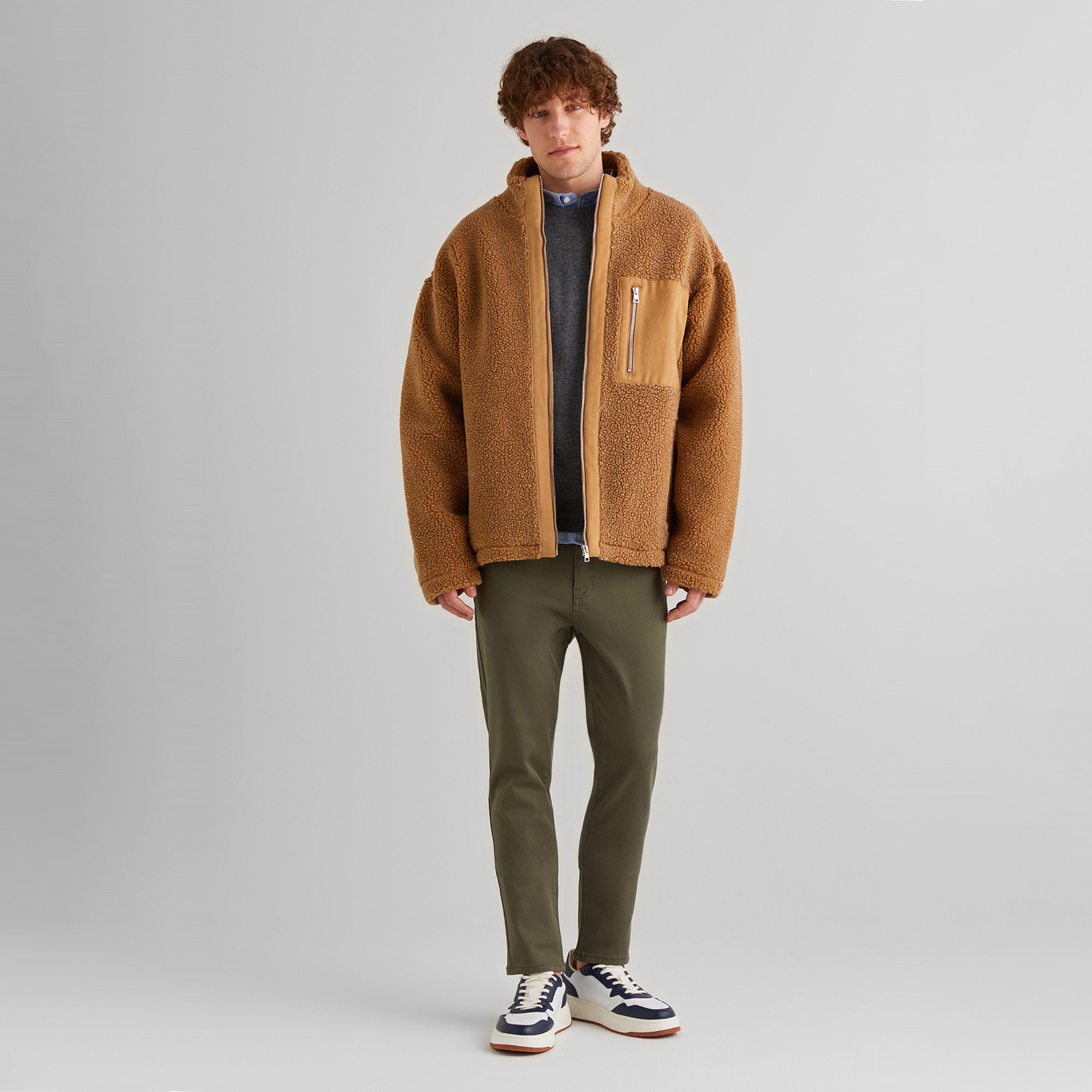 GANT Erkek Kahverengi Dik Yaka Mont