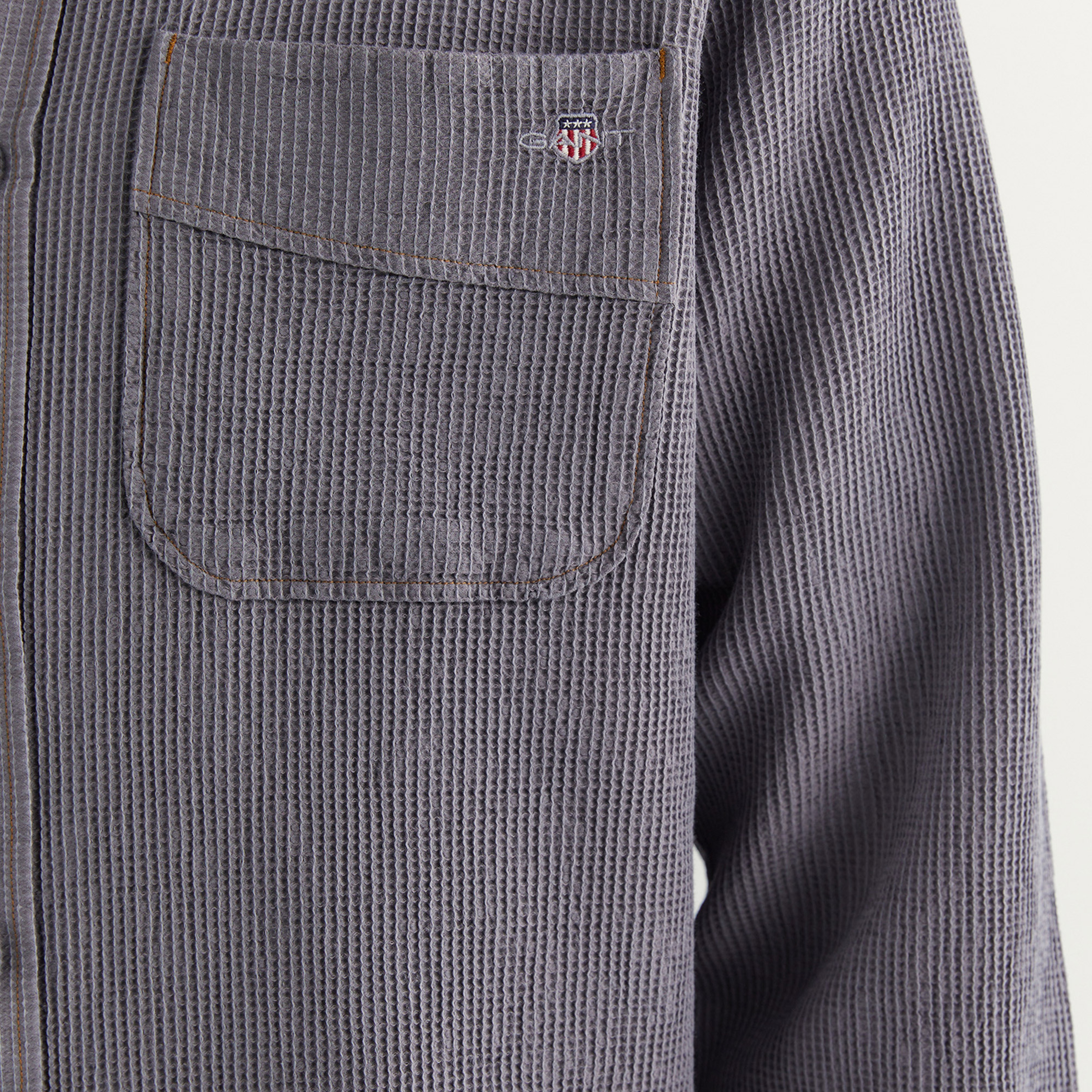 GANT Erkek Gri Oversize Fit Klasik Yaka Gömlek