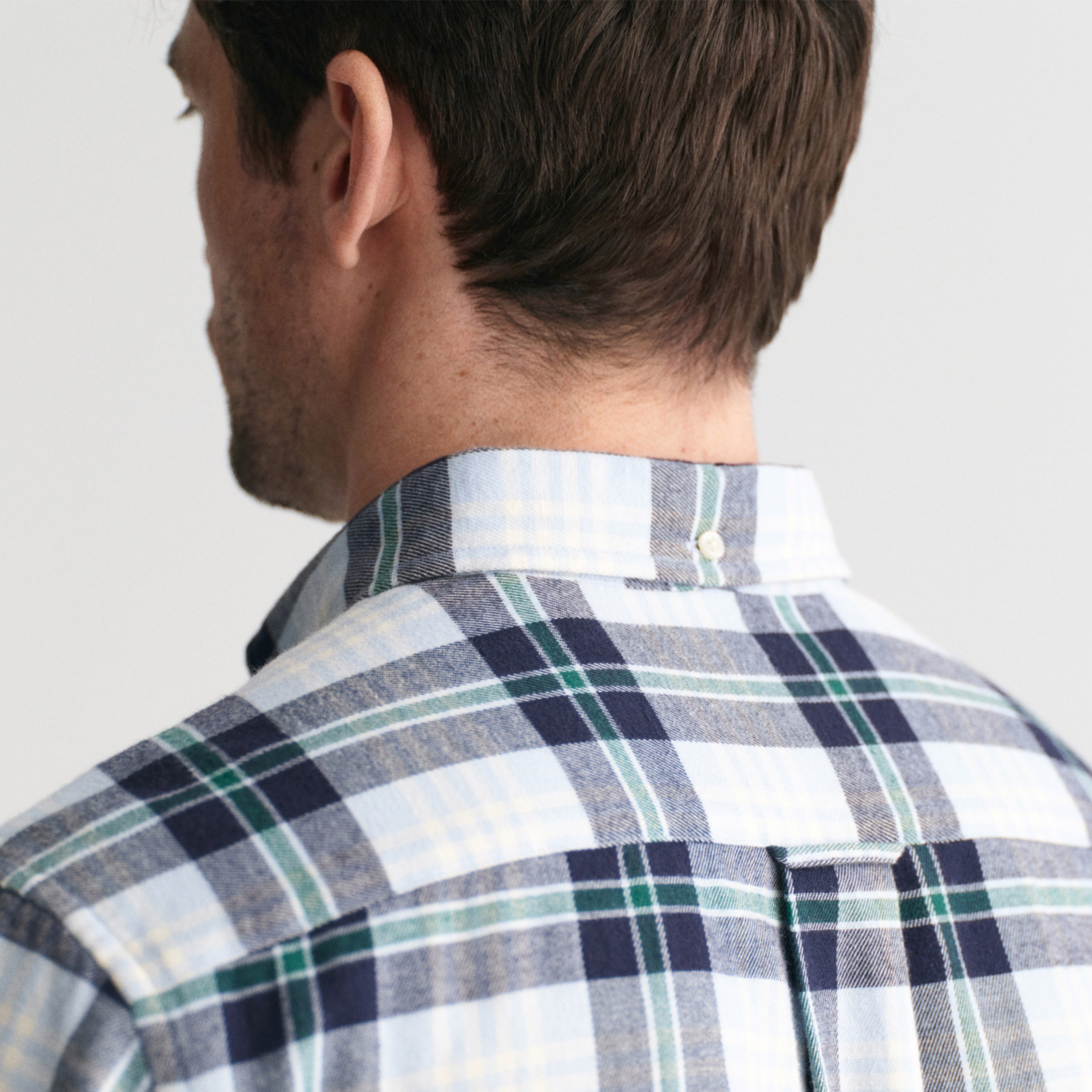 GANT Erkek Mavi Regular Fit Düğmeli Yaka Logolu Gömlek