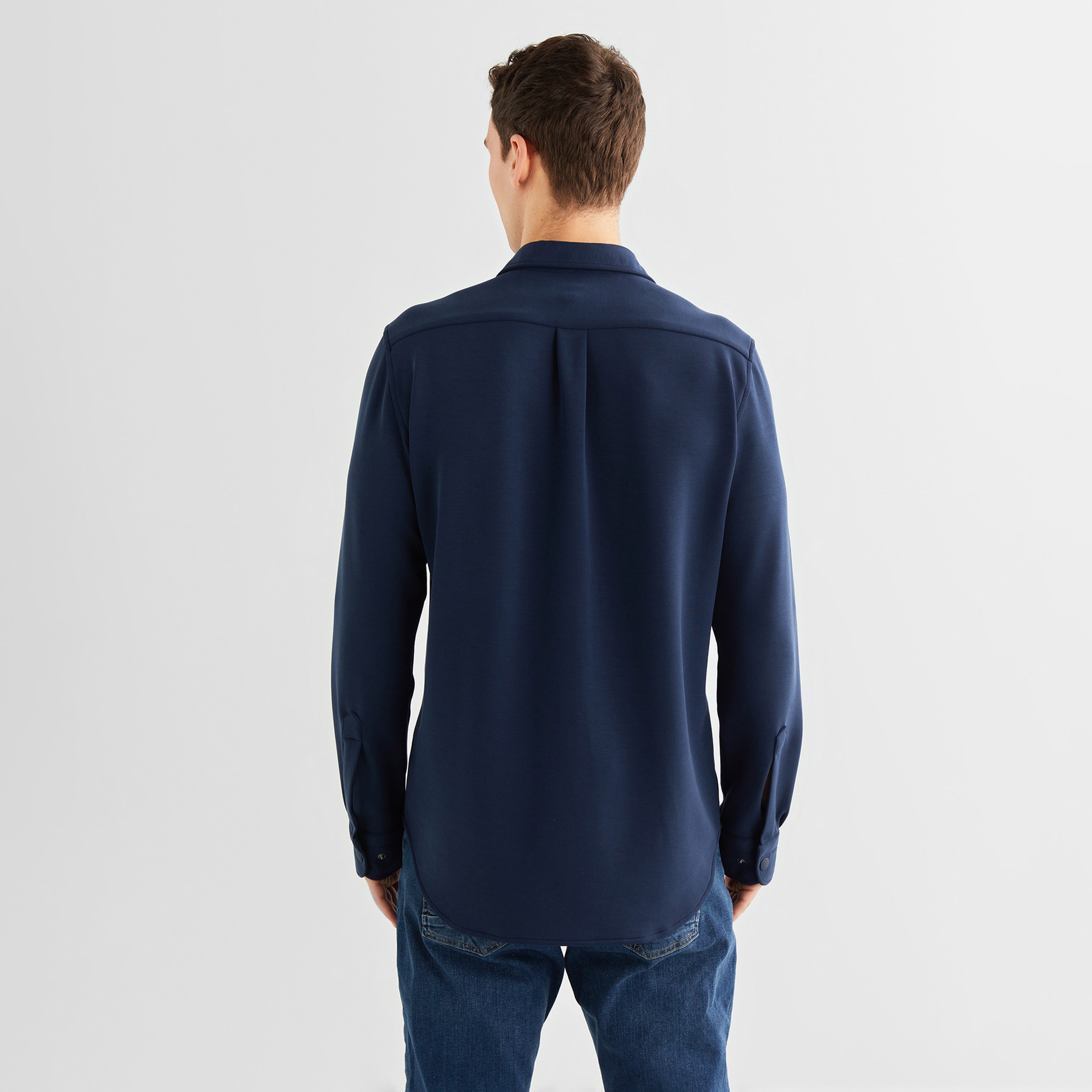 GANT Erkek Lacivert Regular Fit Gömlek Yaka Logolu Gömlek