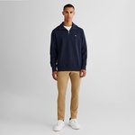 GANT Erkek Lacivert Regular Fit Yarım Fermuarlı Sweatshirt