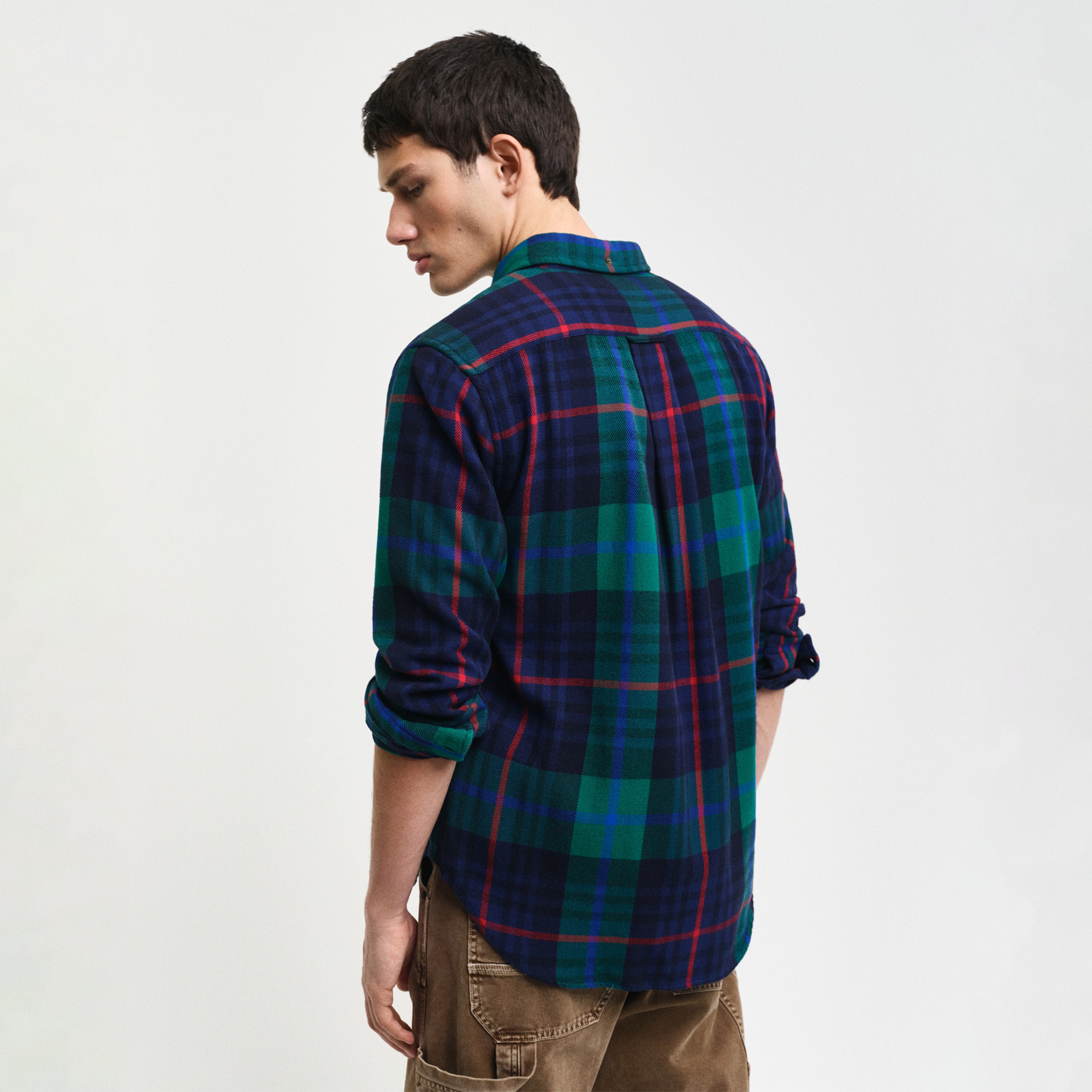 GANT Erkek Yeşil Regular Fit Kareli Gömlek