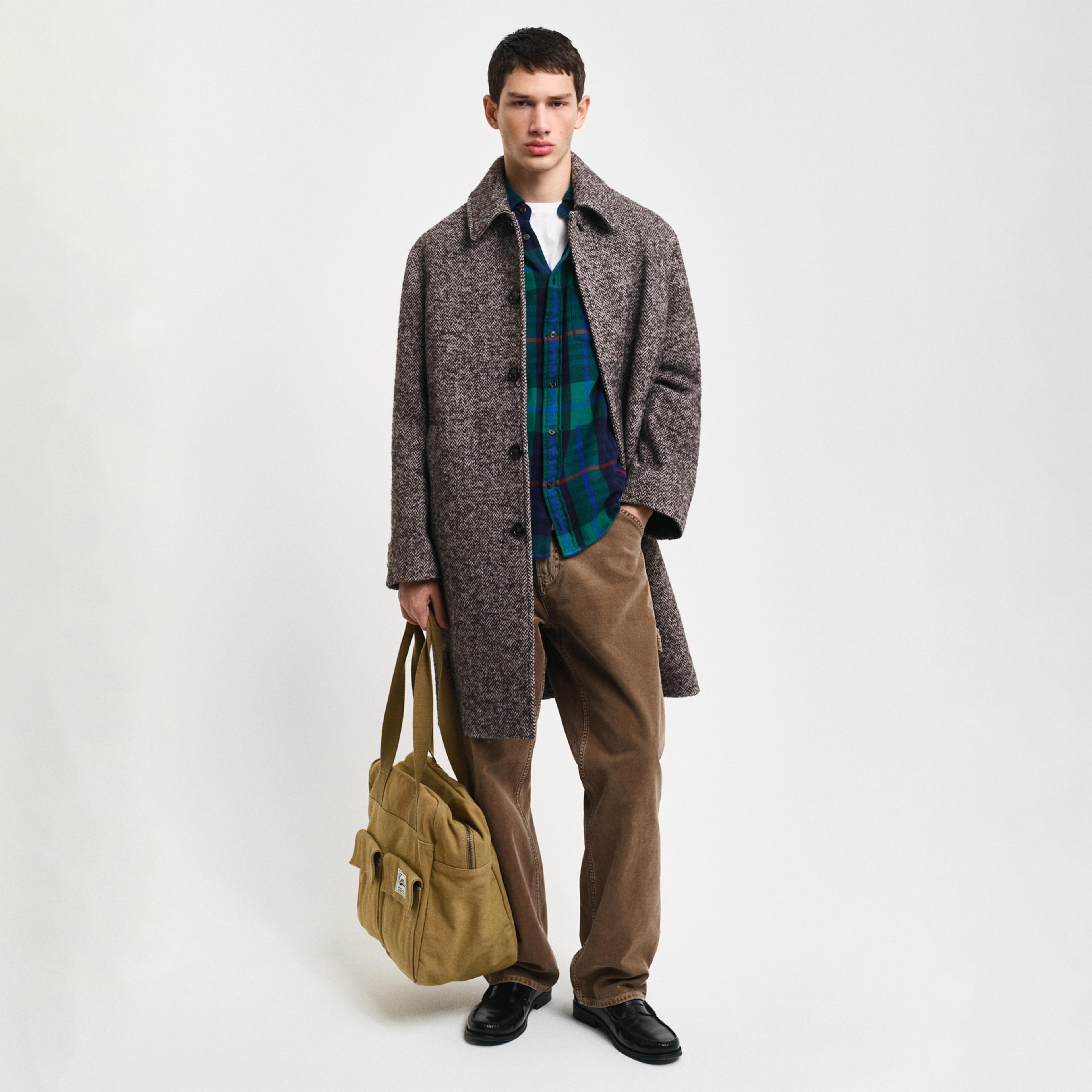 GANT Erkek Yeşil Regular Fit Kareli Gömlek