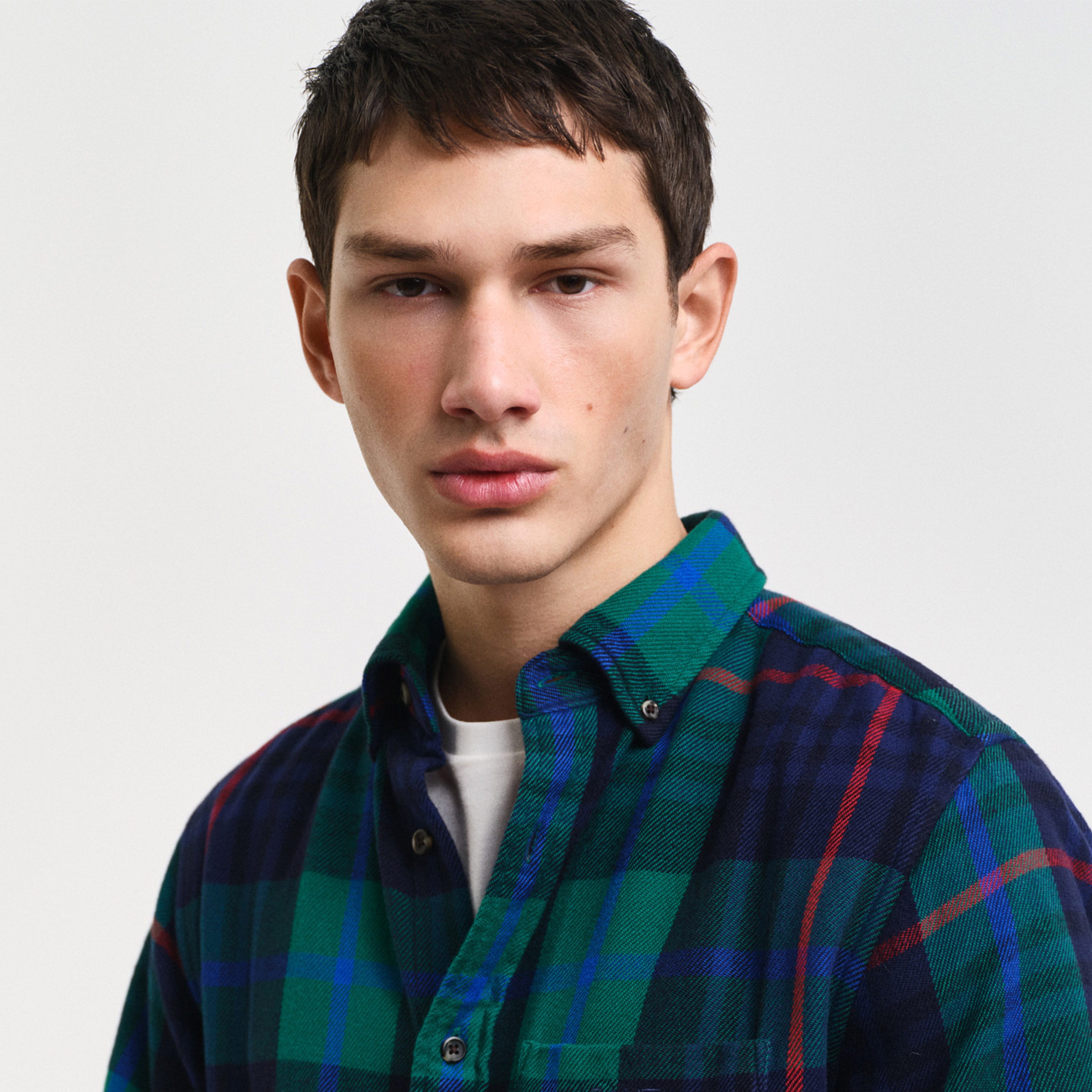 GANT Erkek Yeşil Regular Fit Kareli Gömlek