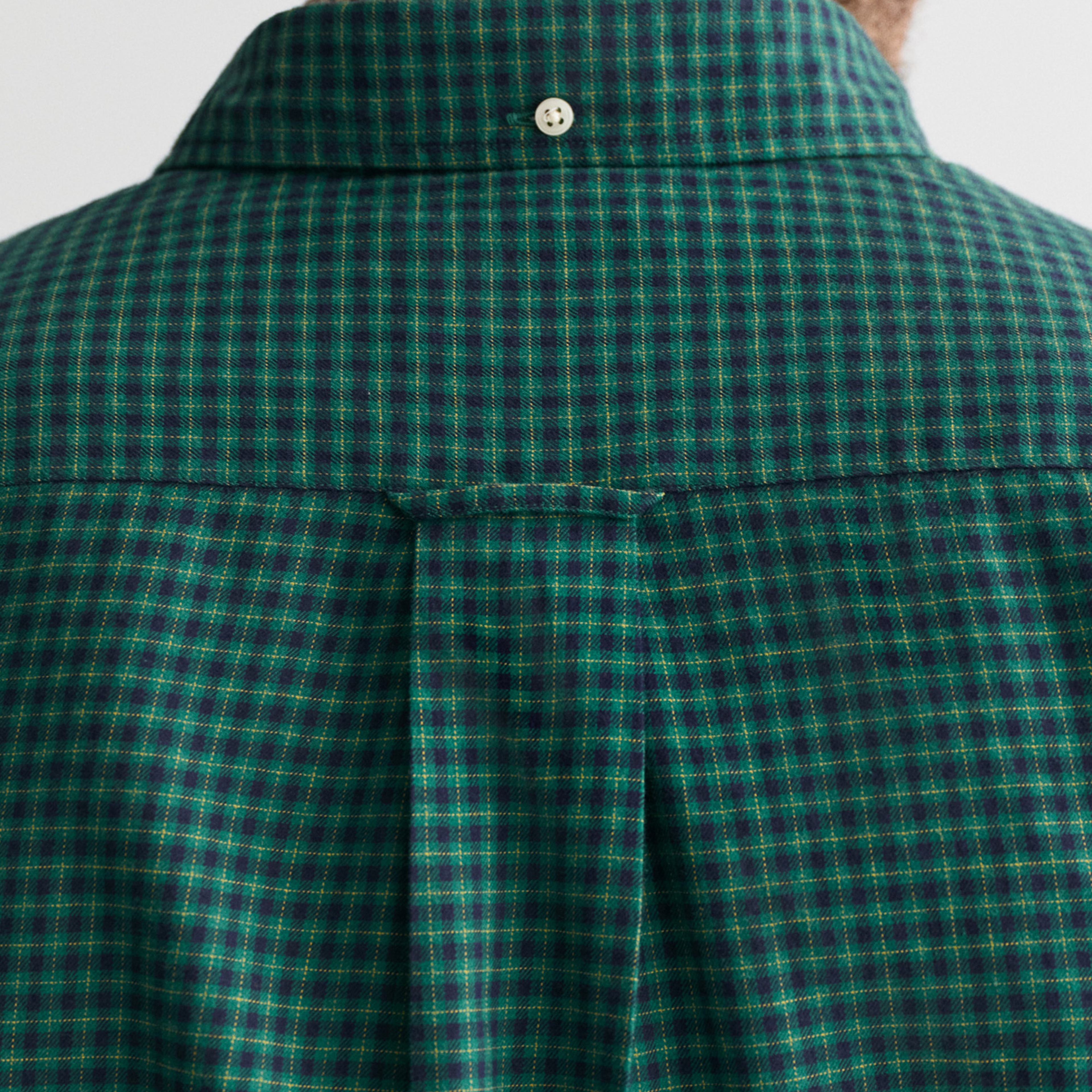 GANT Erkek Yeşil Regular Fit Düğmeli Yaka Kareli Gömlek