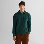 GANT Erkek Yeşil Regular Fit Yarım Fermuarlı Sweatshirt
