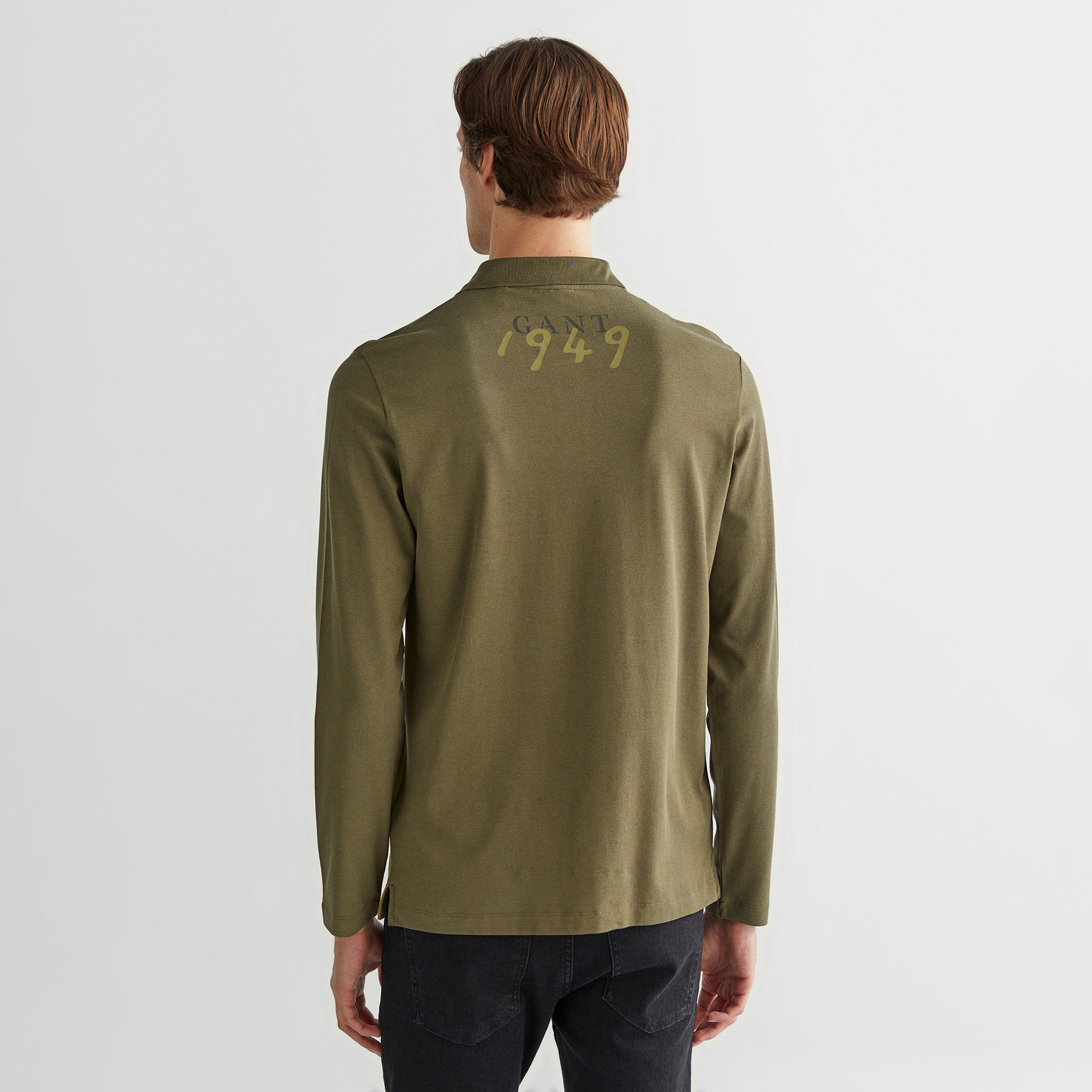 GANT Erkek Yeşil Regular Fit Renk Bloklu Logolu Polo