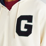 GANT Erkek Krem Relaxed Fit Kapüşonlu Logolu Sweatshirt