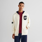 GANT Erkek Krem Relaxed Fit Kapüşonlu Logolu Sweatshirt