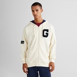 GANT Erkek Krem Relaxed Fit Kapüşonlu Logolu Sweatshirt