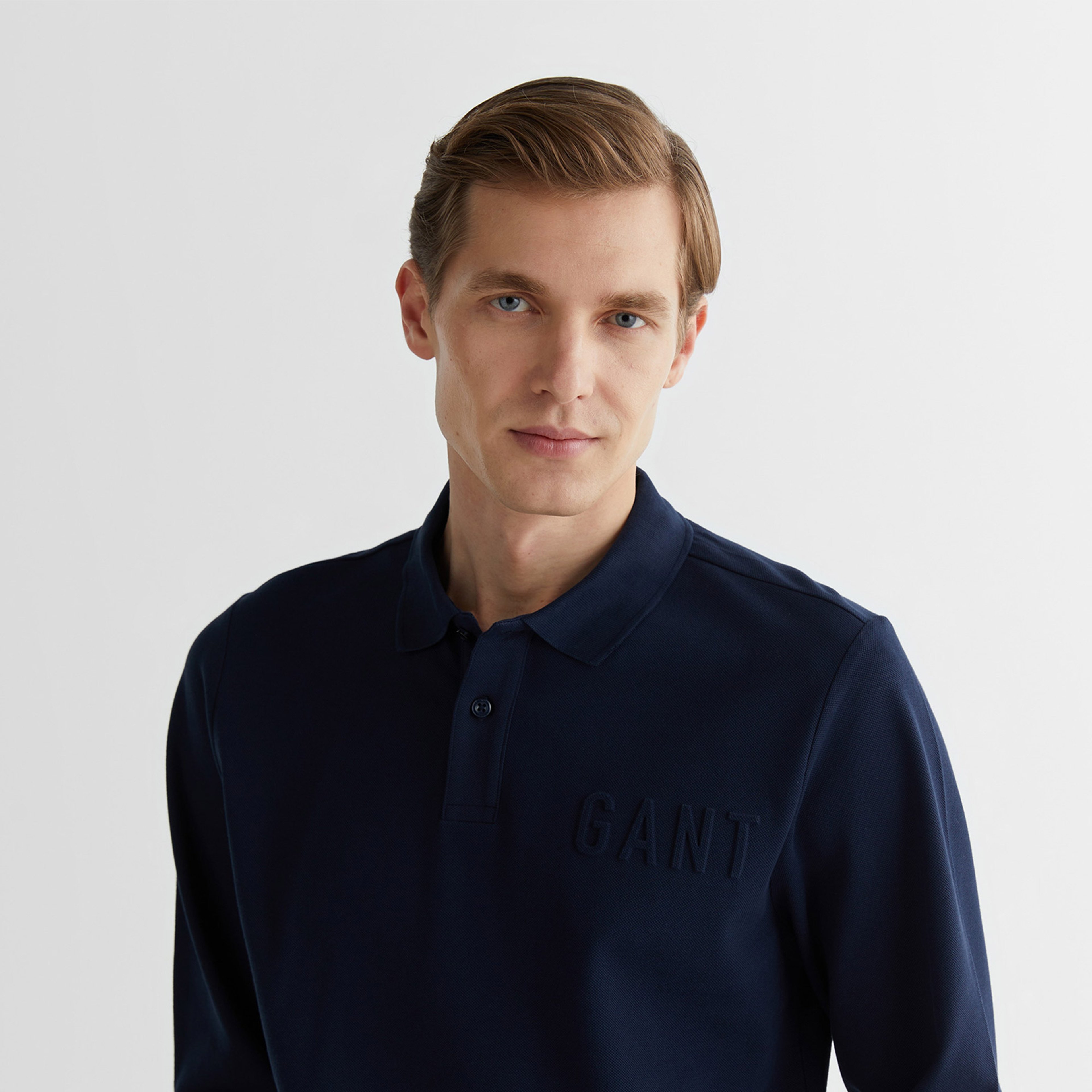 GANT Erkek Lacivert Regular Fit Polo Yaka Logolu Polo