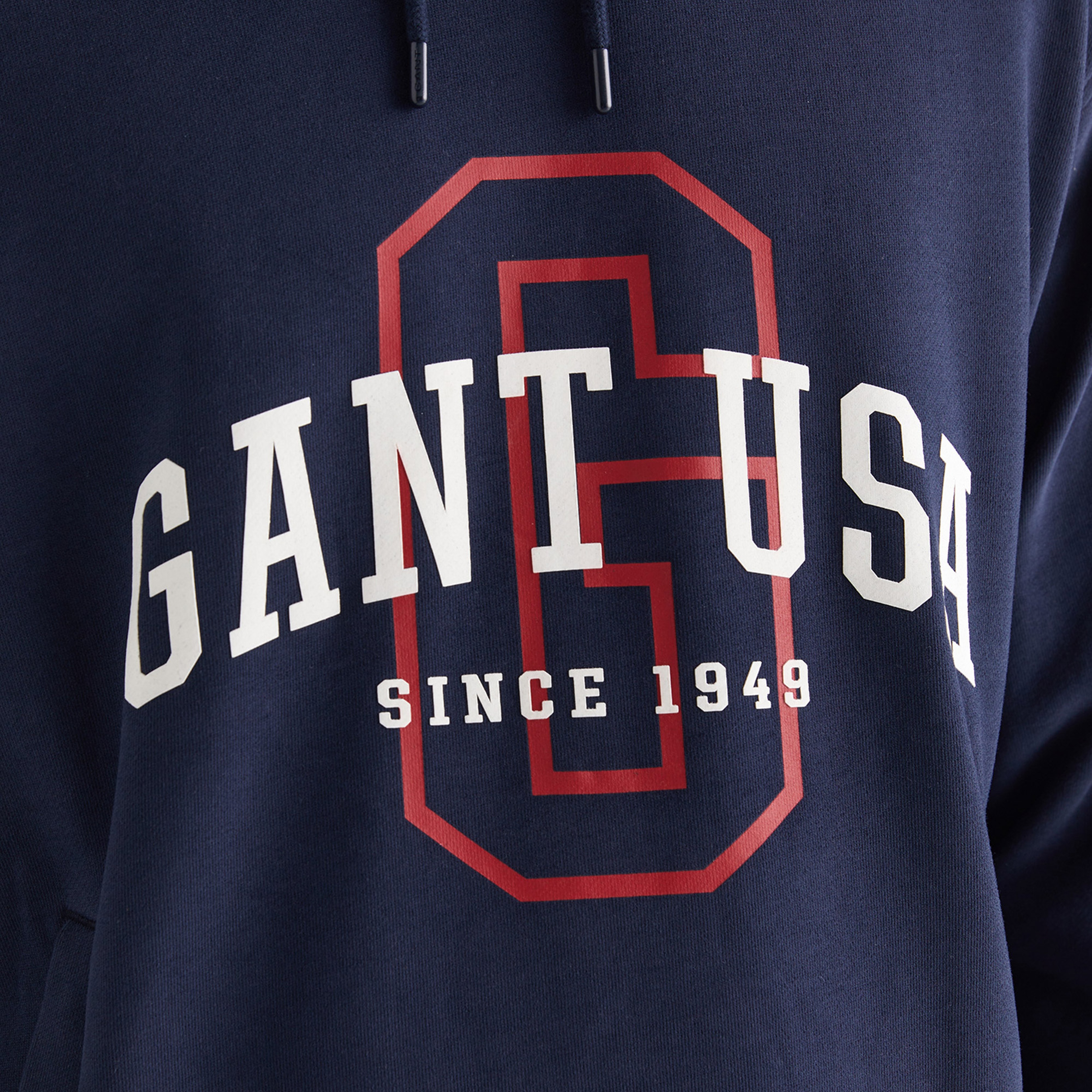 GANT Erkek Lacivert Relaxed Fit Kapüşonlu Logolu Sweatshirt