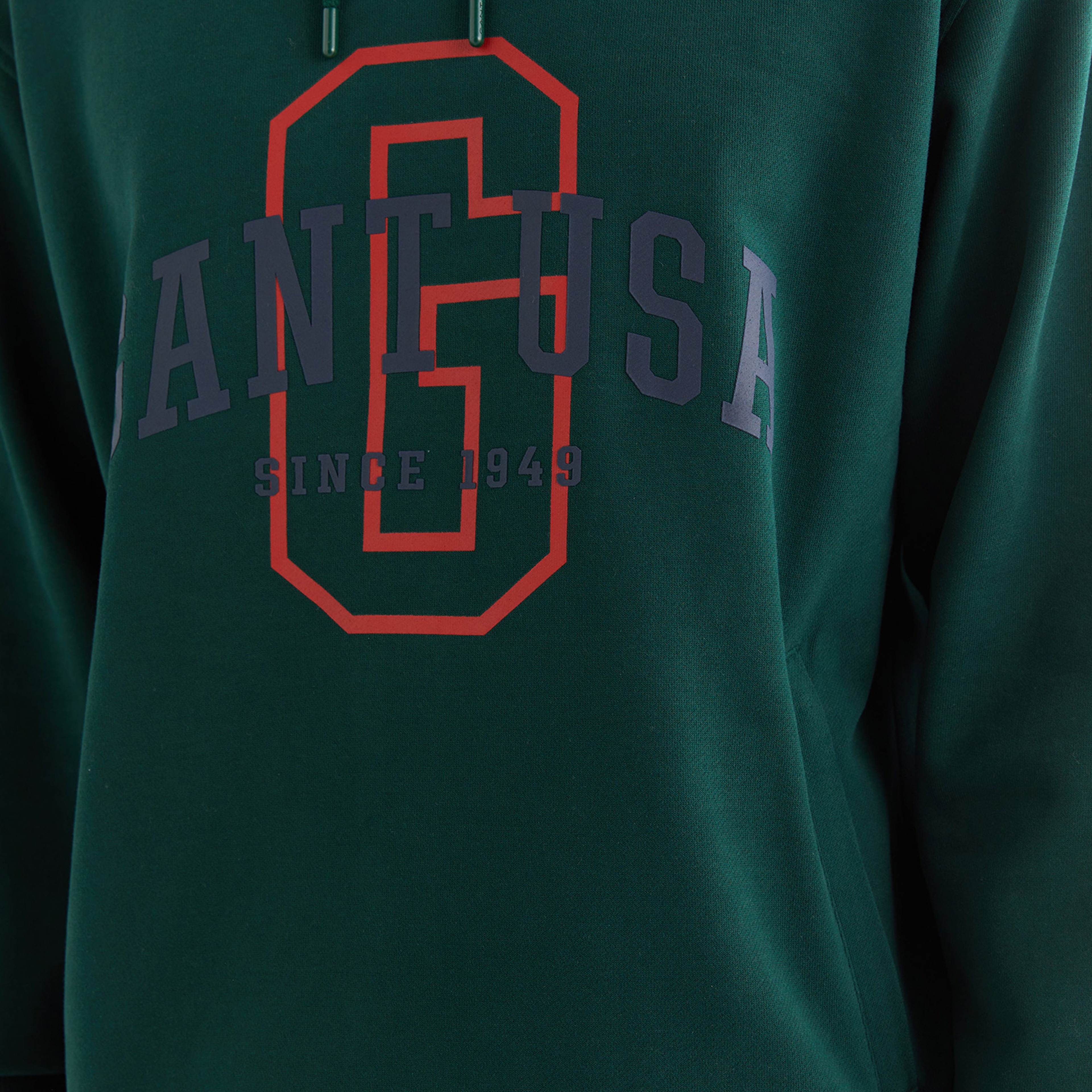 GANT Erkek Yeşil Relaxed Fit Kapüşonlu Logolu Sweatshirt