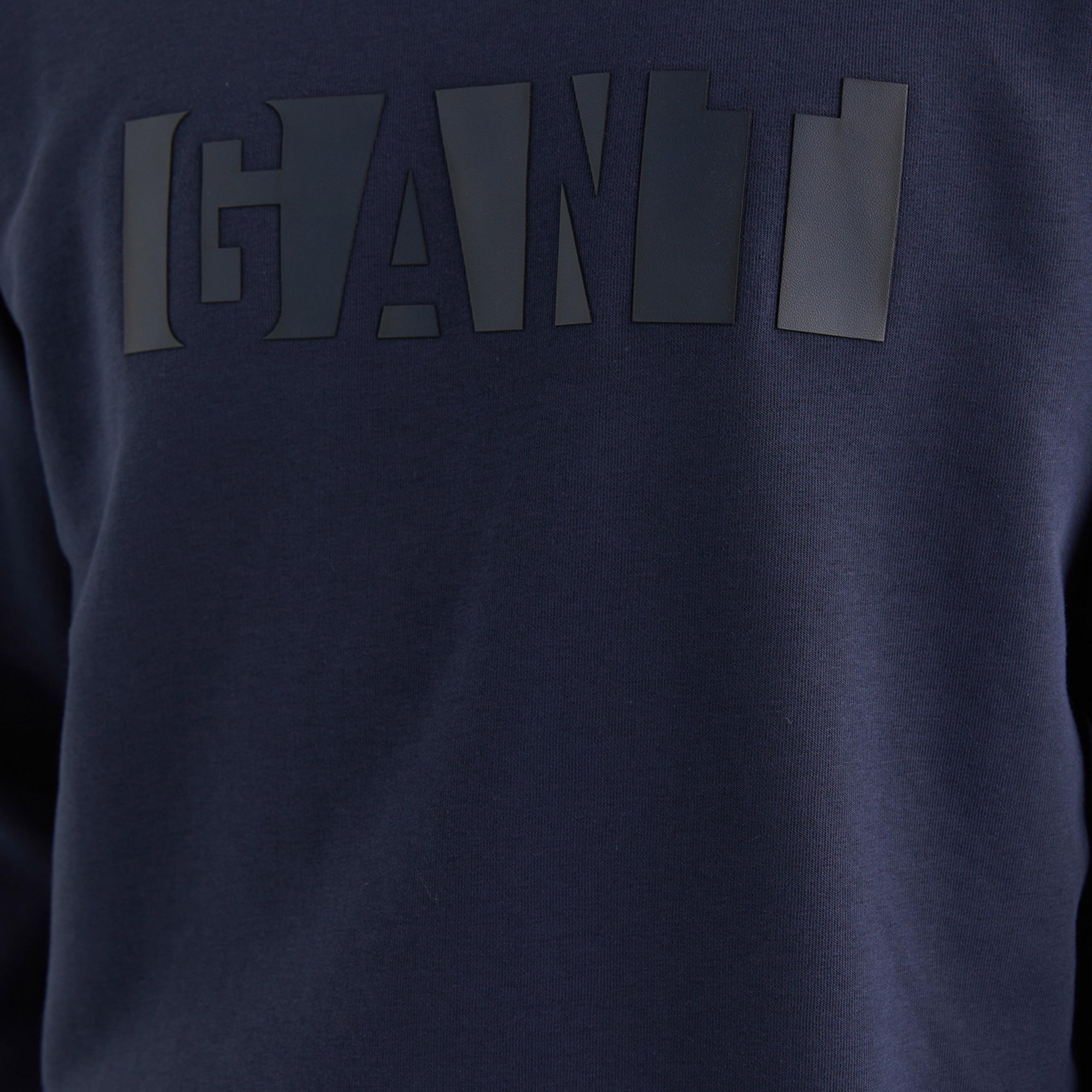 GANT Erkek Lacivert Relaxed Fit Bisiklet Yaka Logolu Sweatshirt