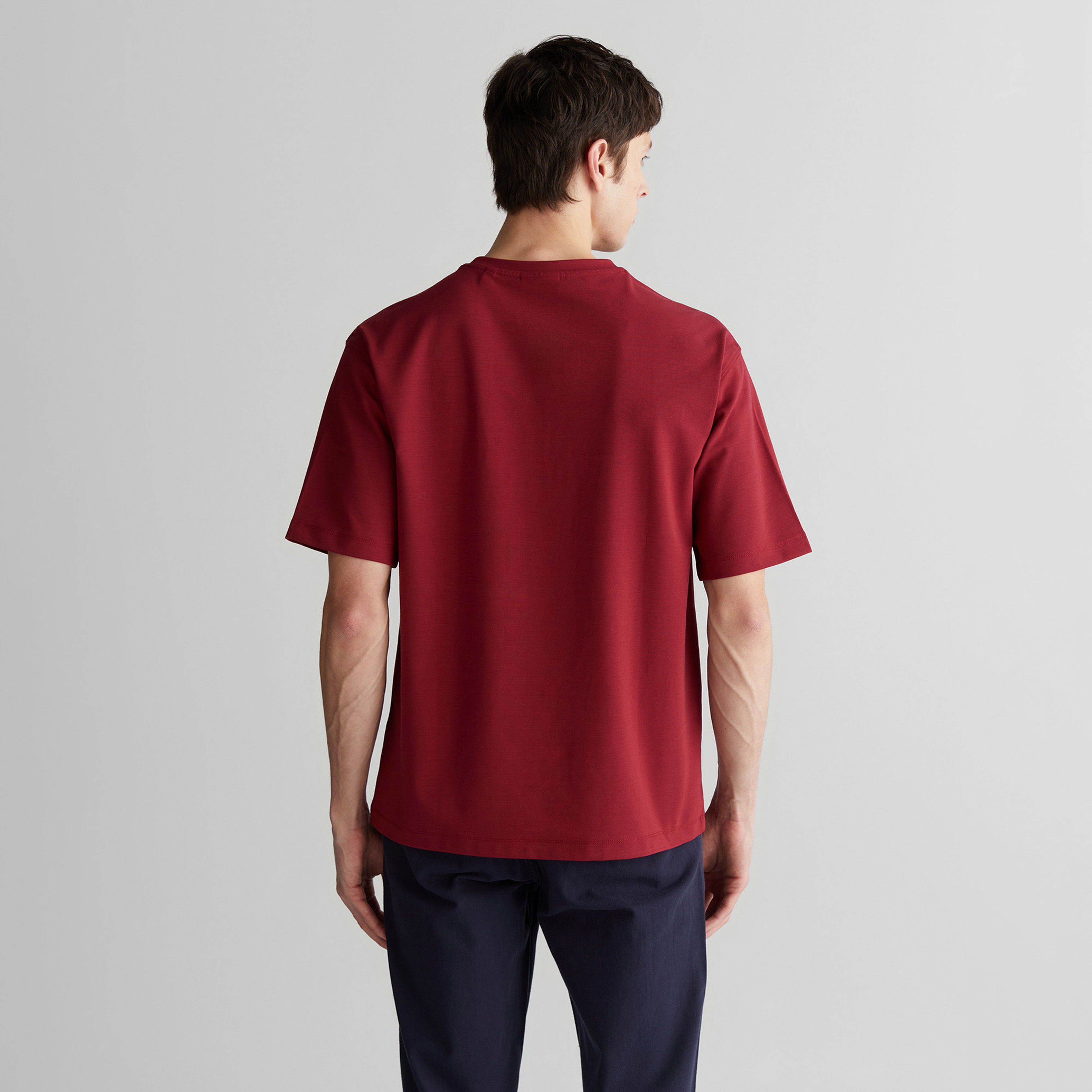 GANT Erkek Bordo Regular Fit Bisiklet Yaka Logolu T-Shirt