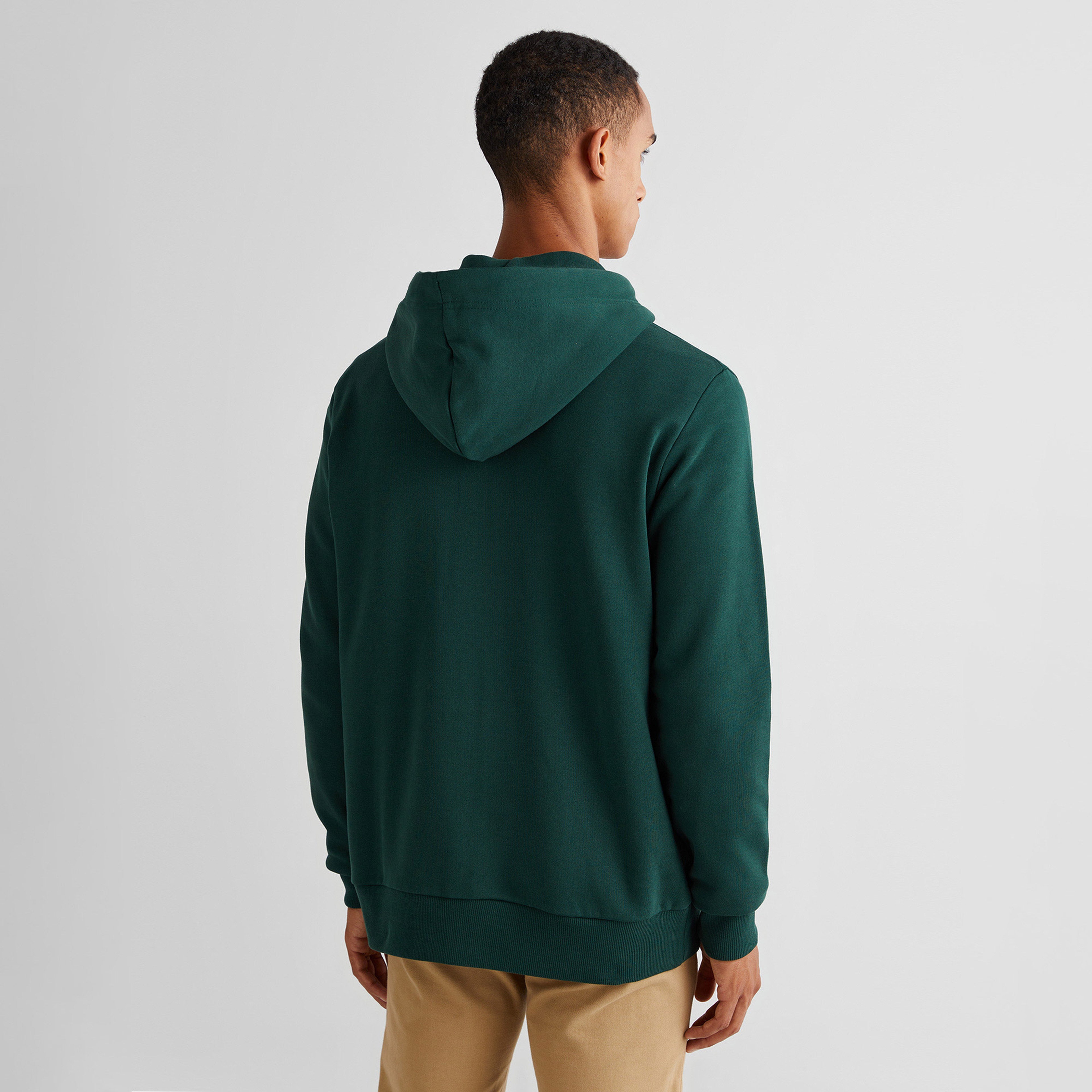 GANT Erkek Yeşil Regular Fit Kapüşonlu Logolu Sweatshirt