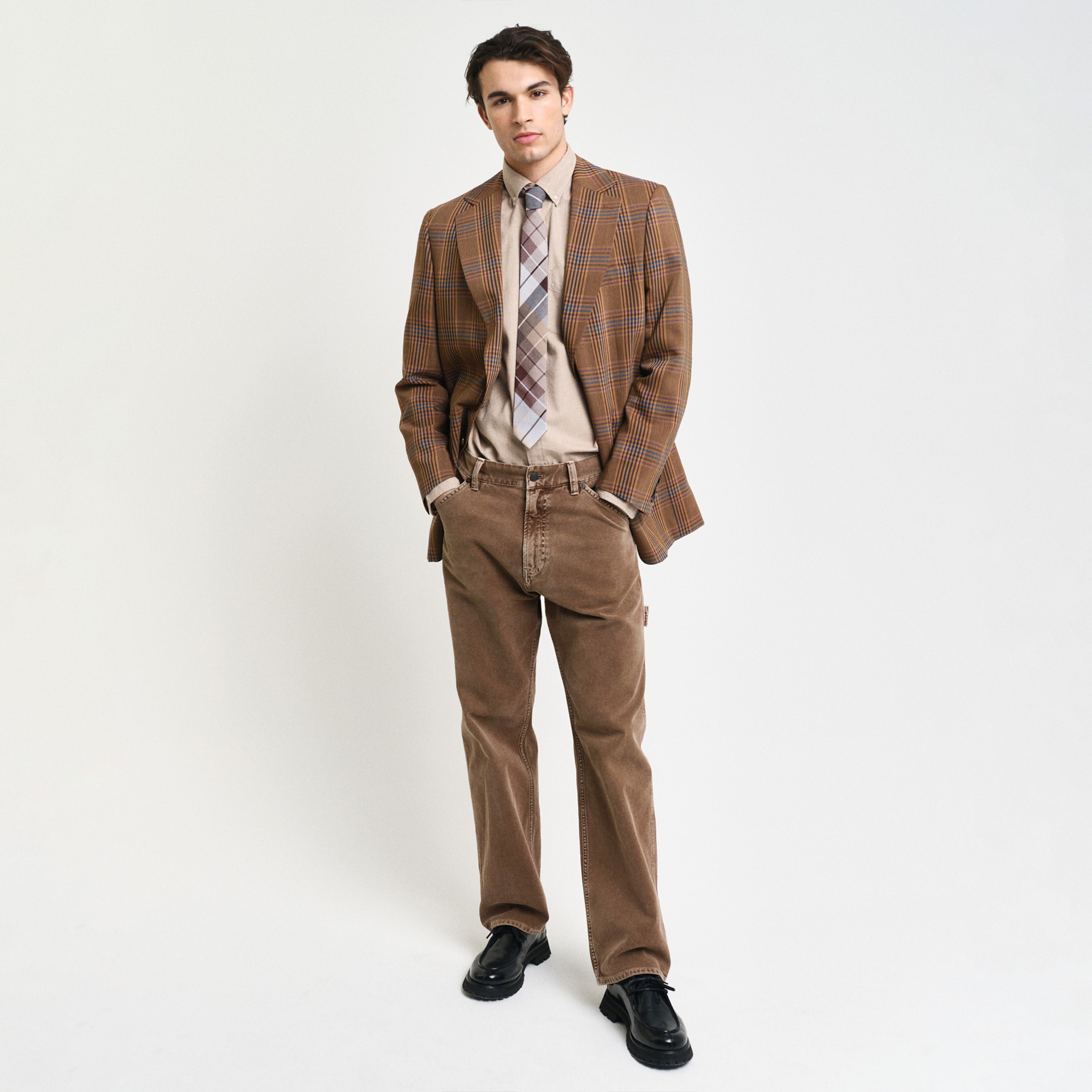 GANT Erkek Bej Regular Fit Düğmeli Yaka Gömlek