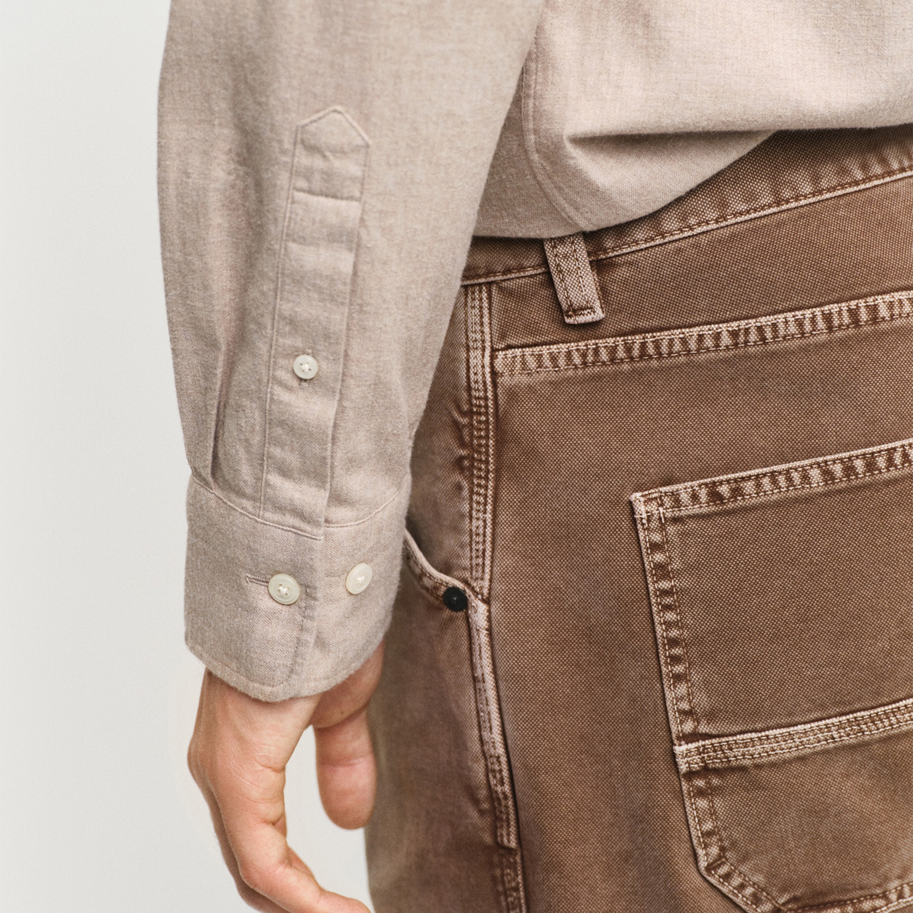 GANT Erkek Bej Regular Fit Düğmeli Yaka Gömlek