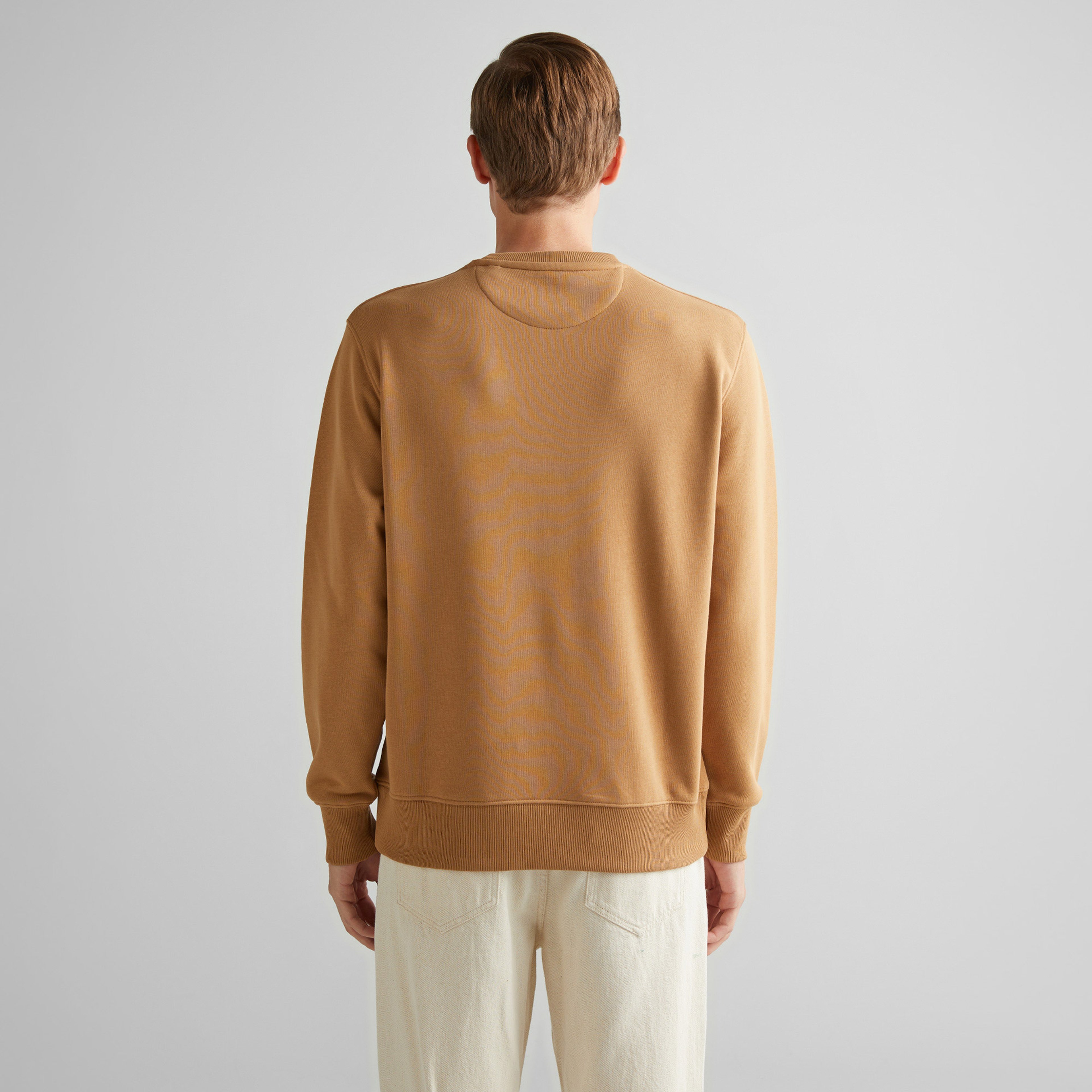 GANT Erkek Kahverengi Regular Fit Bisiklet Yaka Sweatshirt