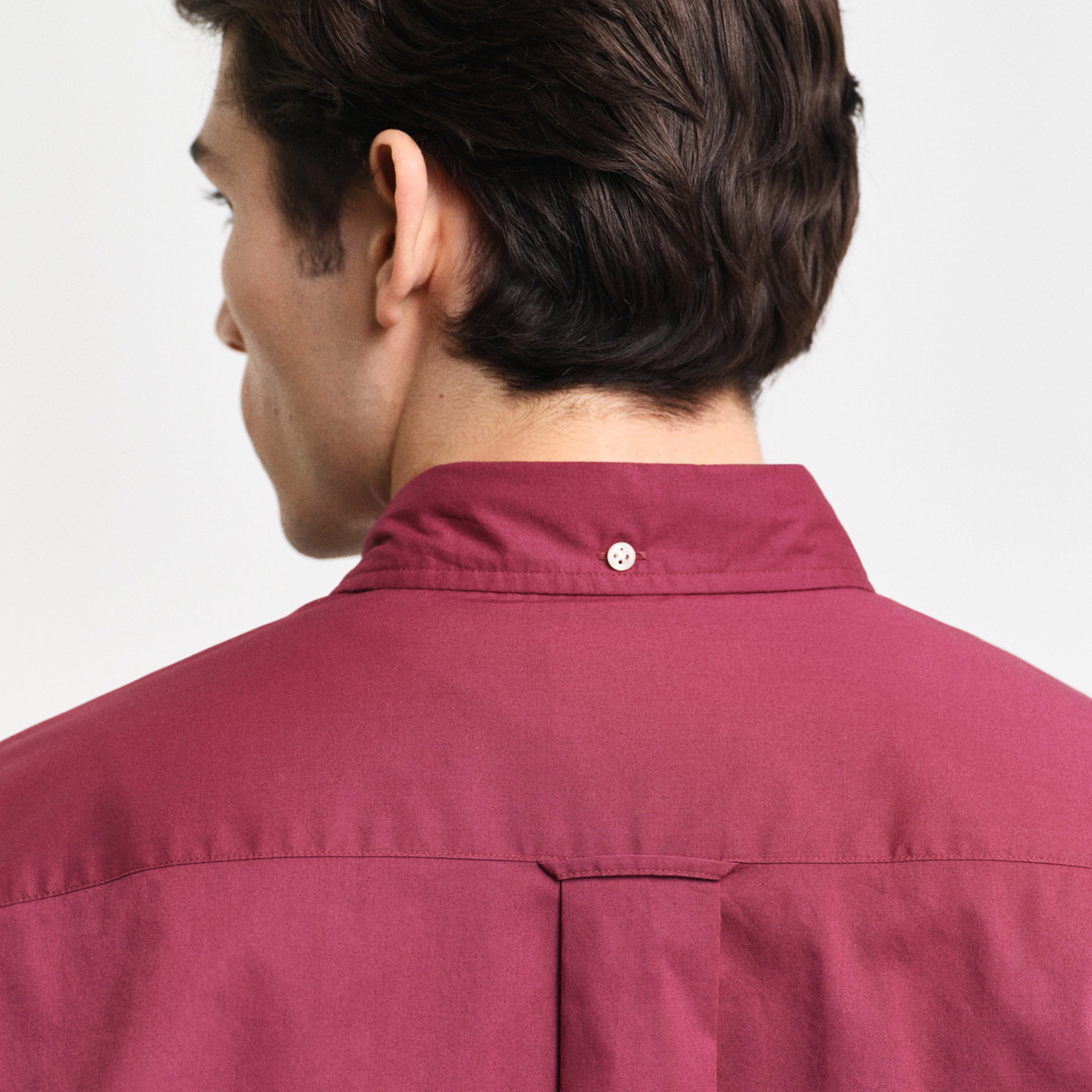 GANT Erkek Bordo Regular Fit Düğmeli Yaka Poplin Gömlek